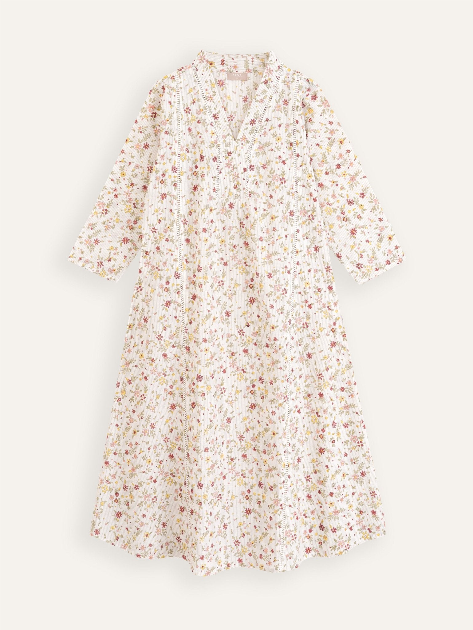 Shezin Cotton Block Printed A - Line Kurta - AINA