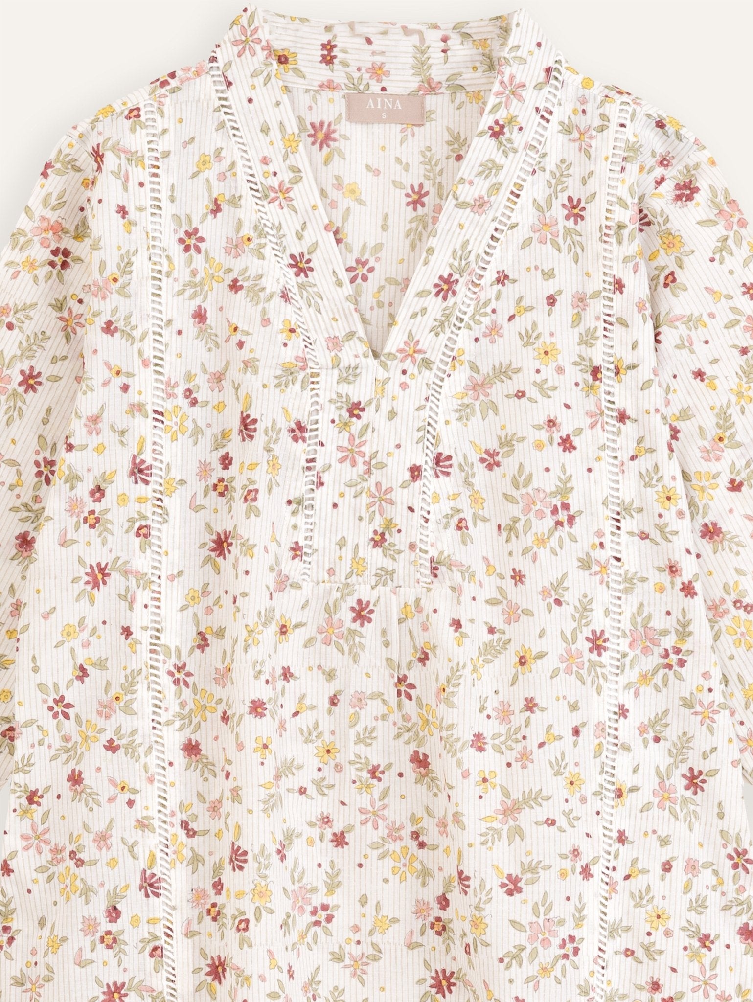 Shezin Cotton Block Printed A - Line Kurta - AINA