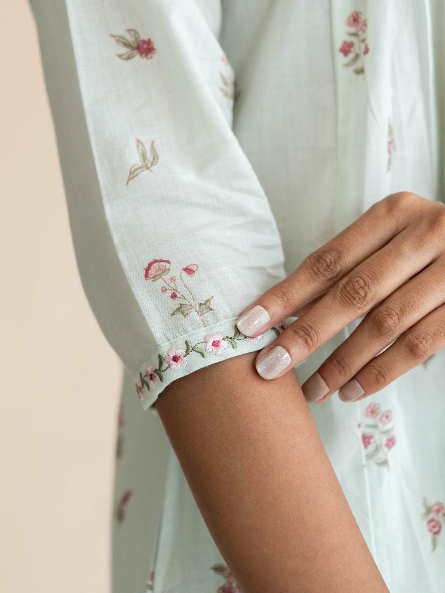 Simreet Cotton Block Printed A - Line Suit Set - AINA