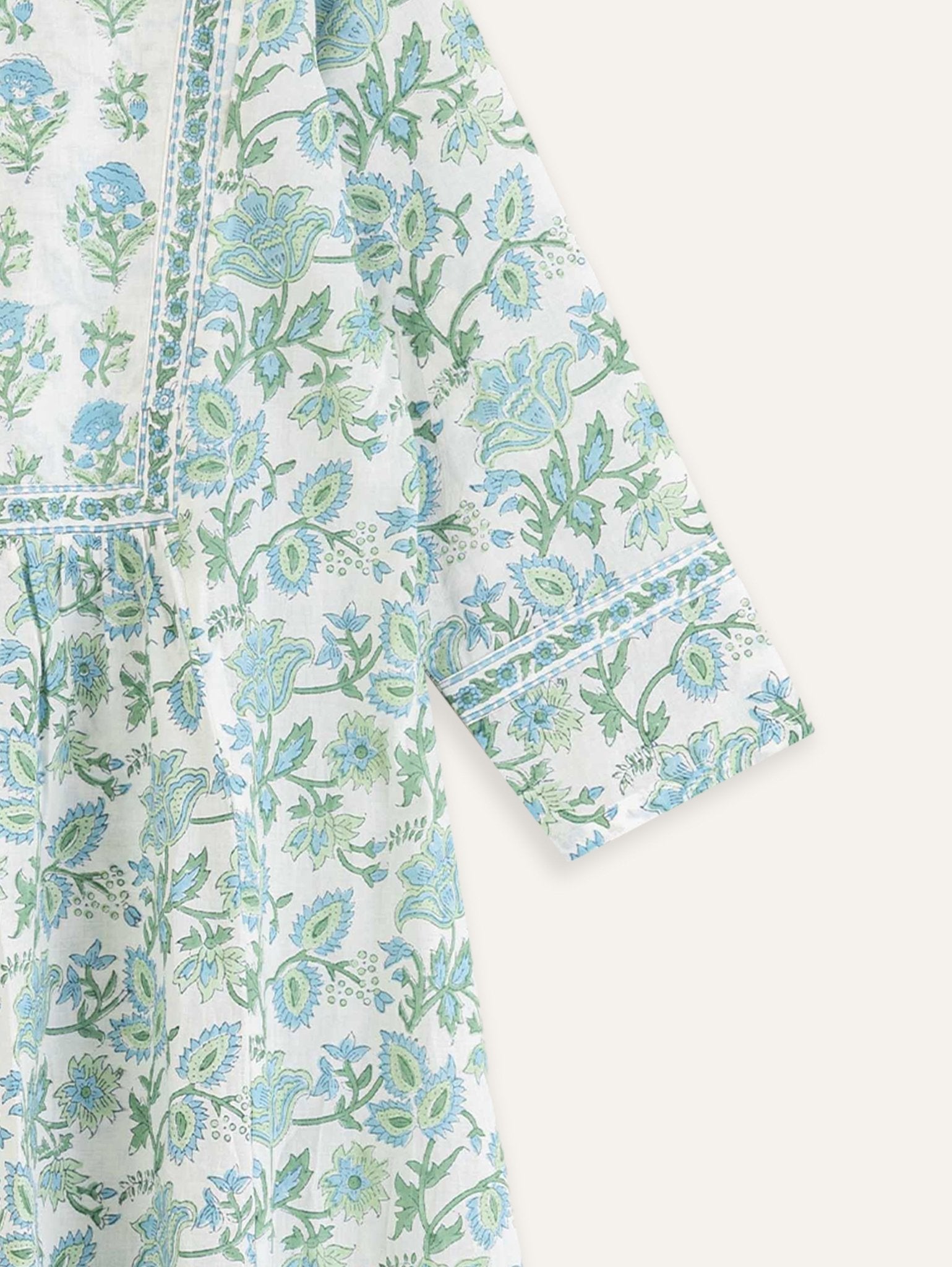 Sitara Cotton Block Printed A - Line Kurta - AINA