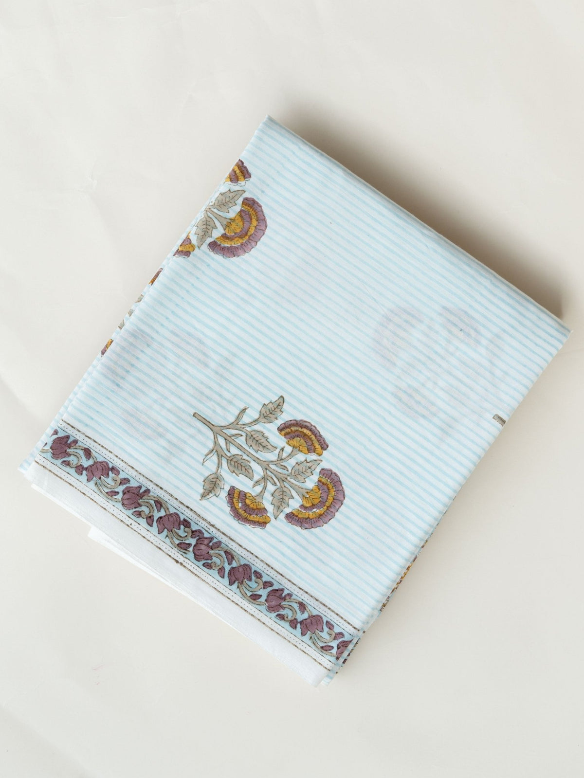 Sonia Cotton Block Printed Unstitched Suit Set - 3 Piece - AINA