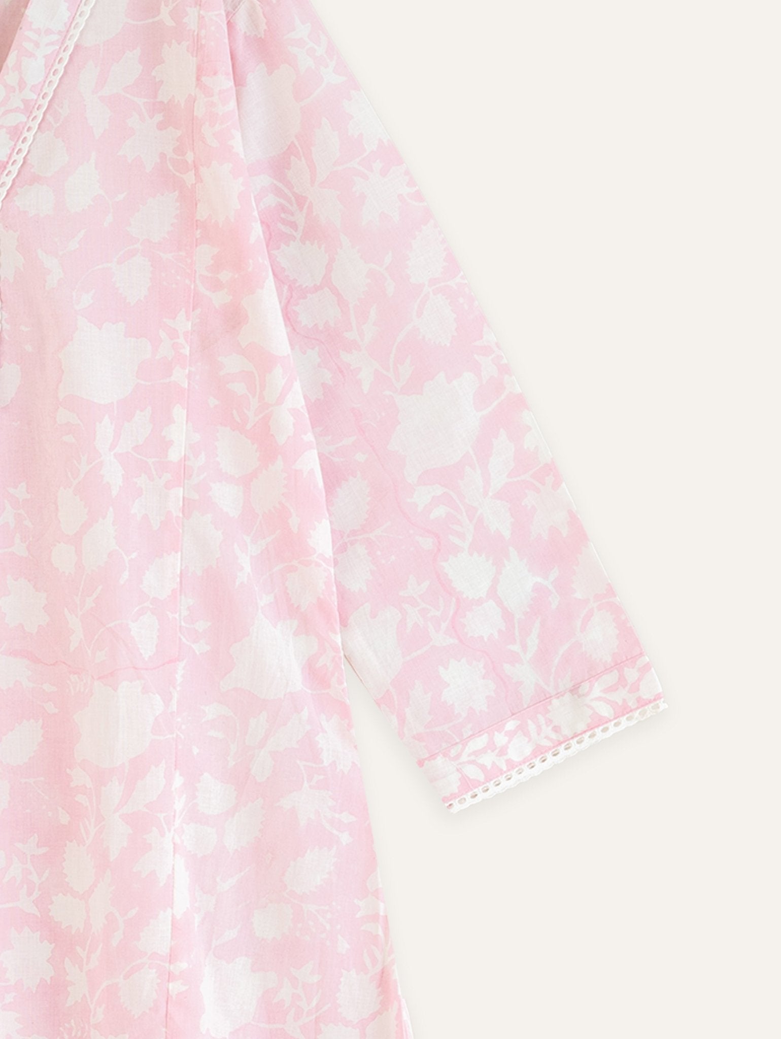 Srishti Cotton Block Printed A - Line Kurta - AINA