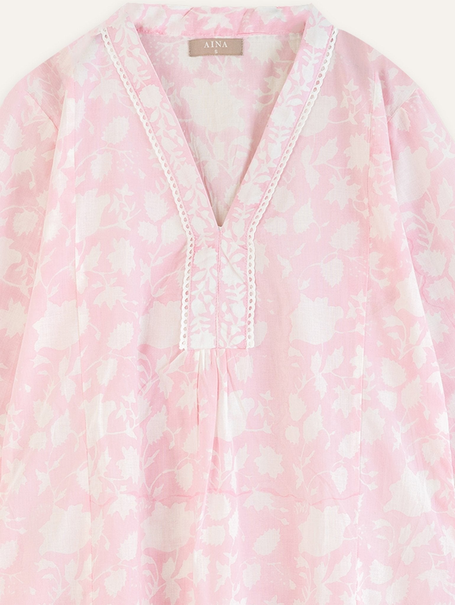Srishti Cotton Block Printed A - Line Kurta - AINA