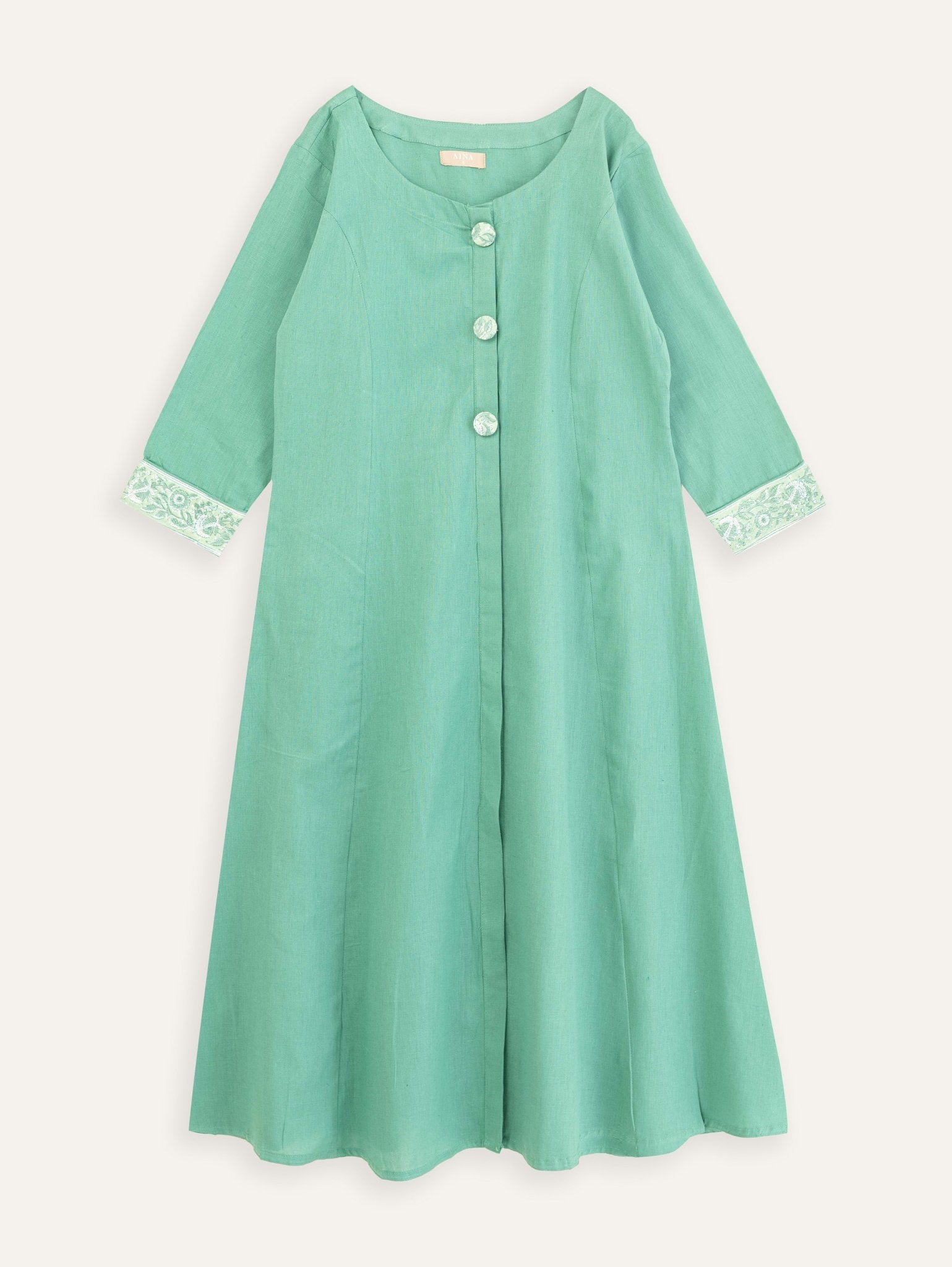 Suha Cotton Slub A Line Kurta - AINA