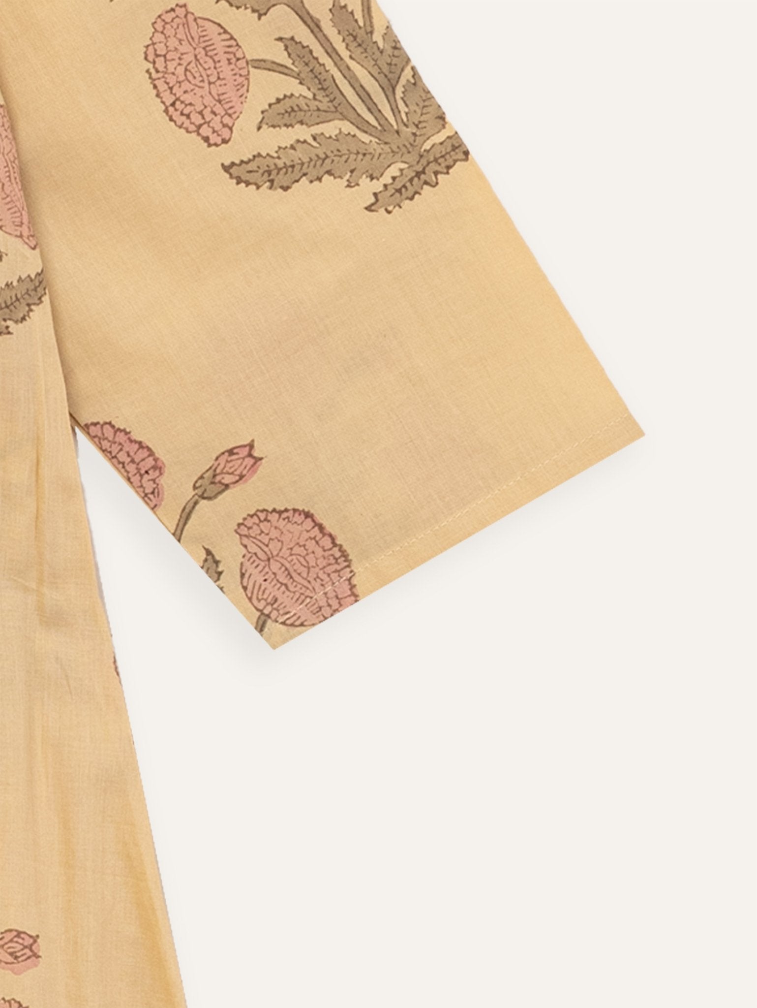 Swasika Cotton Block Printed A - Line Kurta - AINA