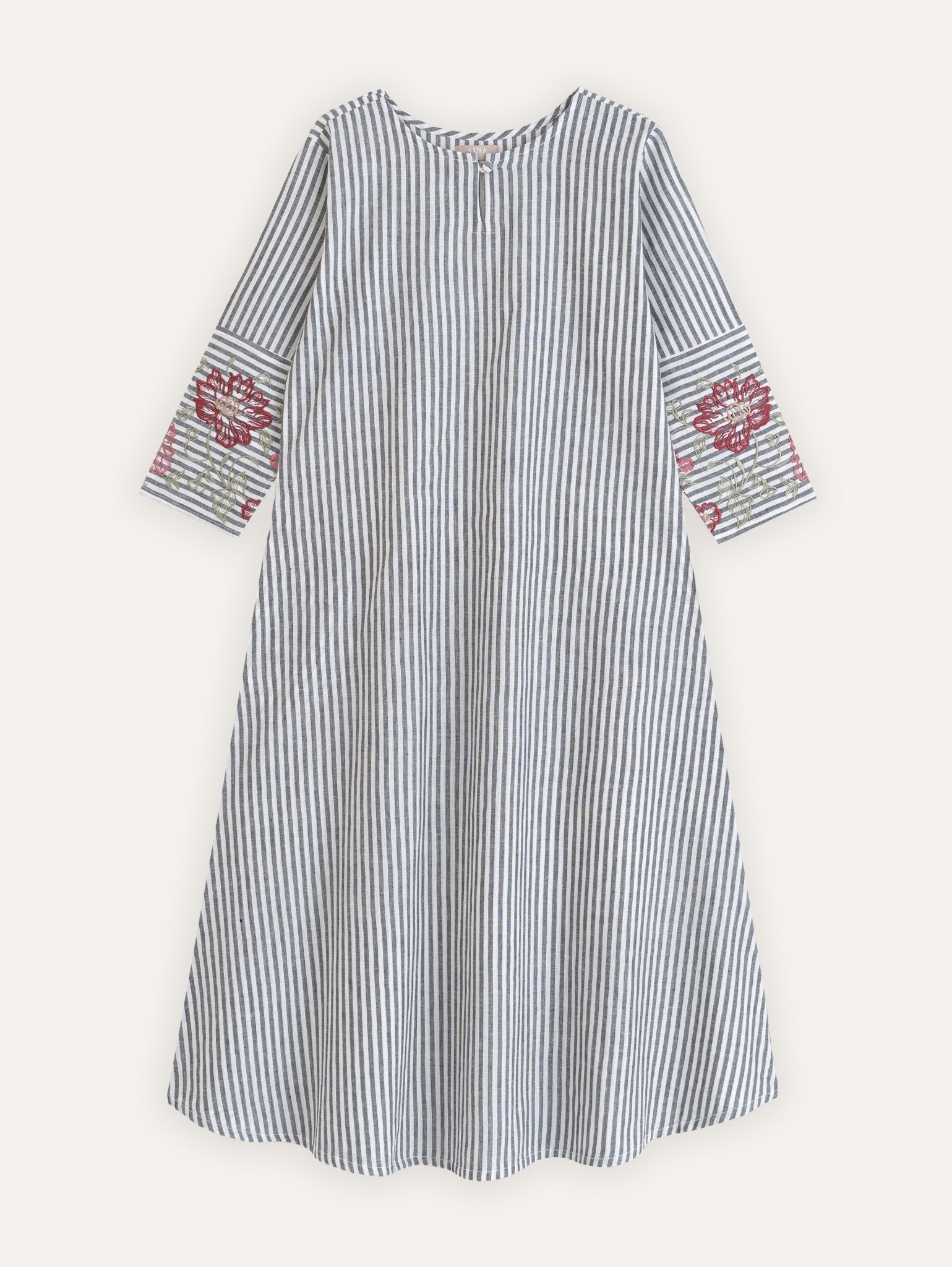 Talikha Cotton Handloom Embroidered A - Line Kurta - AINA