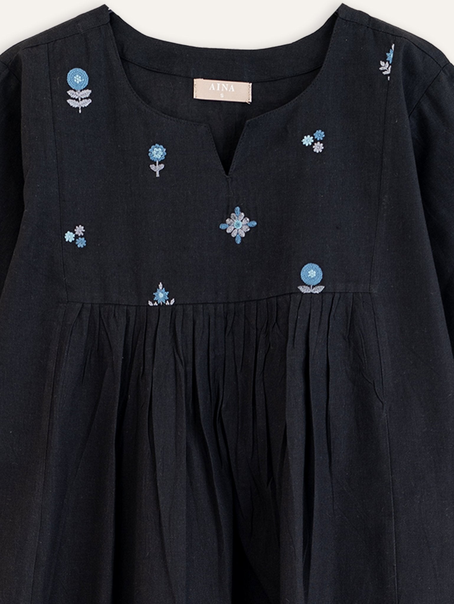 Tanisha Cotton Embroidered A - Line Kurta - AINA