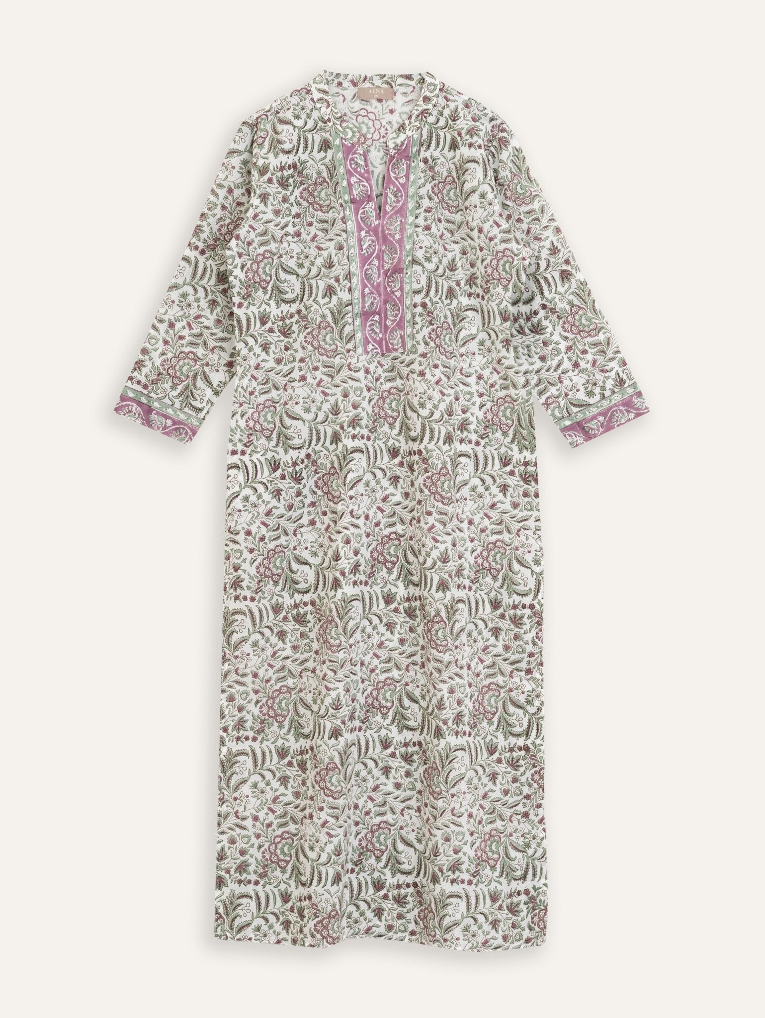 Tanmaya Cotton Block Printed Straight Kurta - AINA