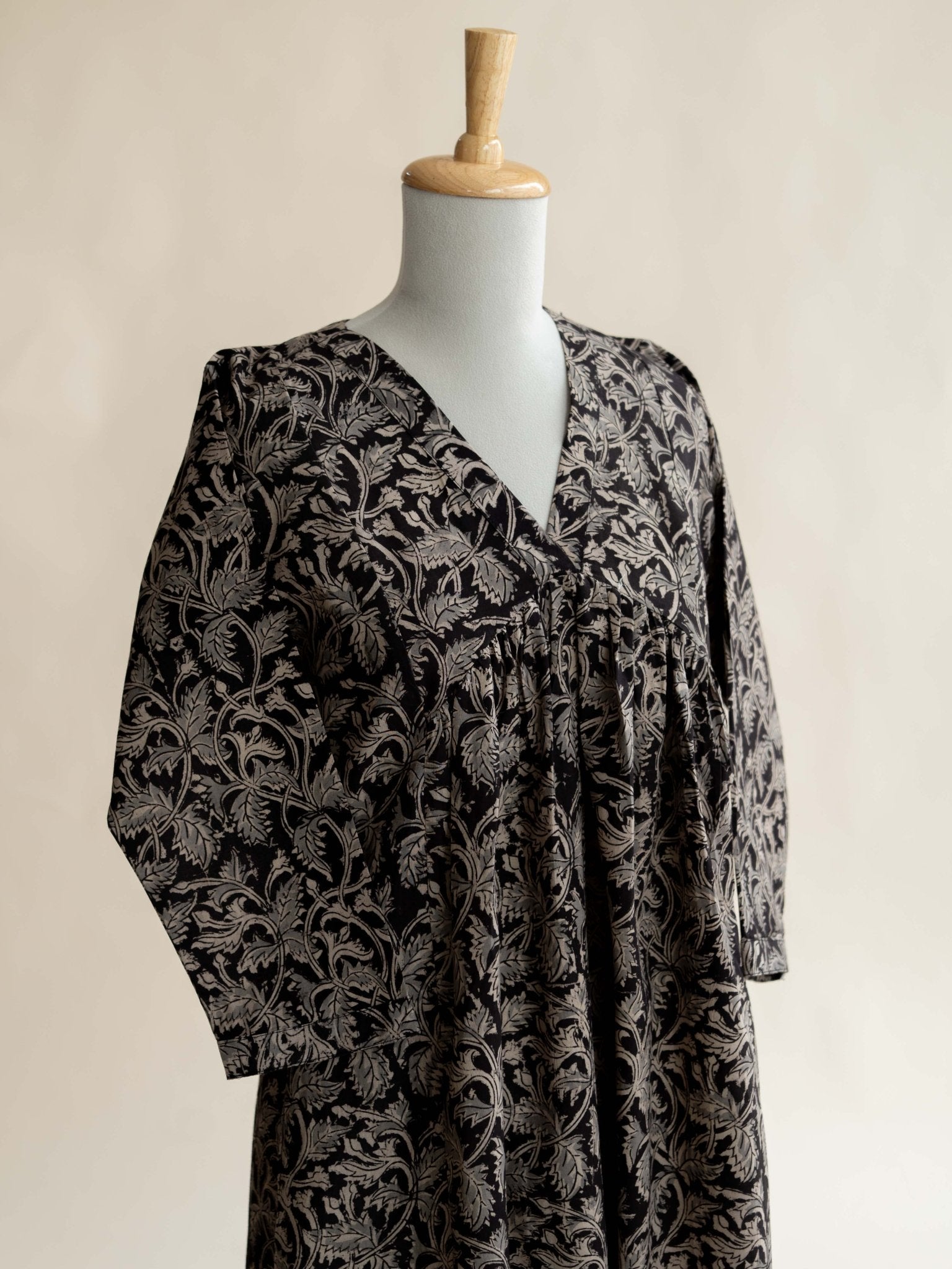 Trishaya Cotton Kalamkari Block Printed A - Line Kurta - AINA