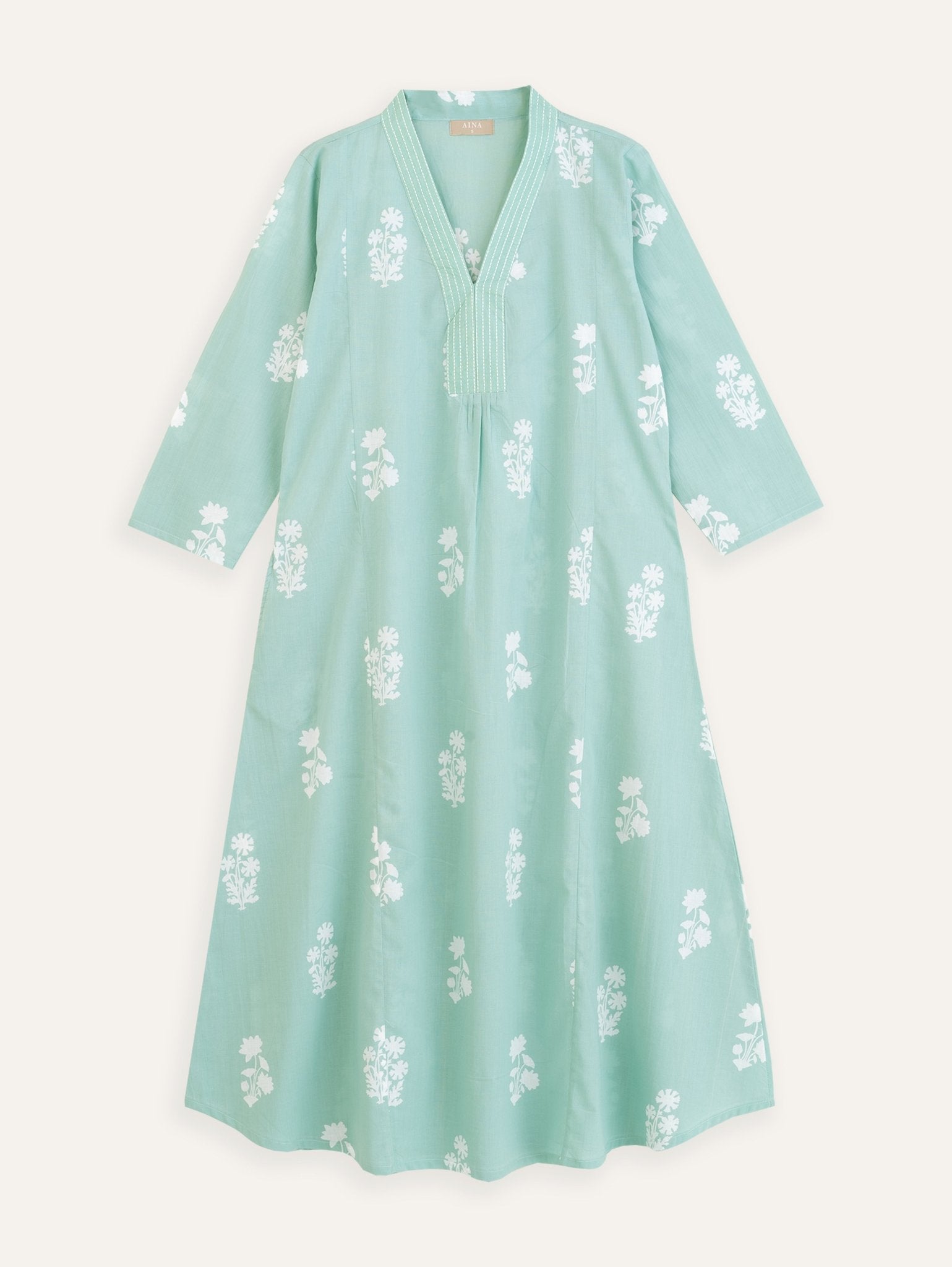 Vandana Cotton Block Printed A Line Kurta - AINA