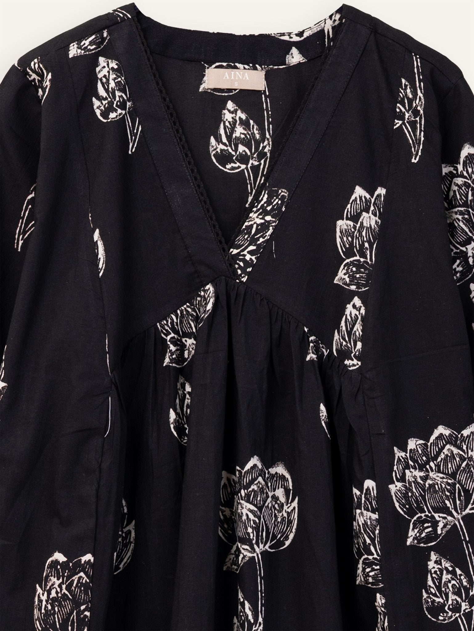 Varuna Cotton Block Printed A - Line Kurta - AINA