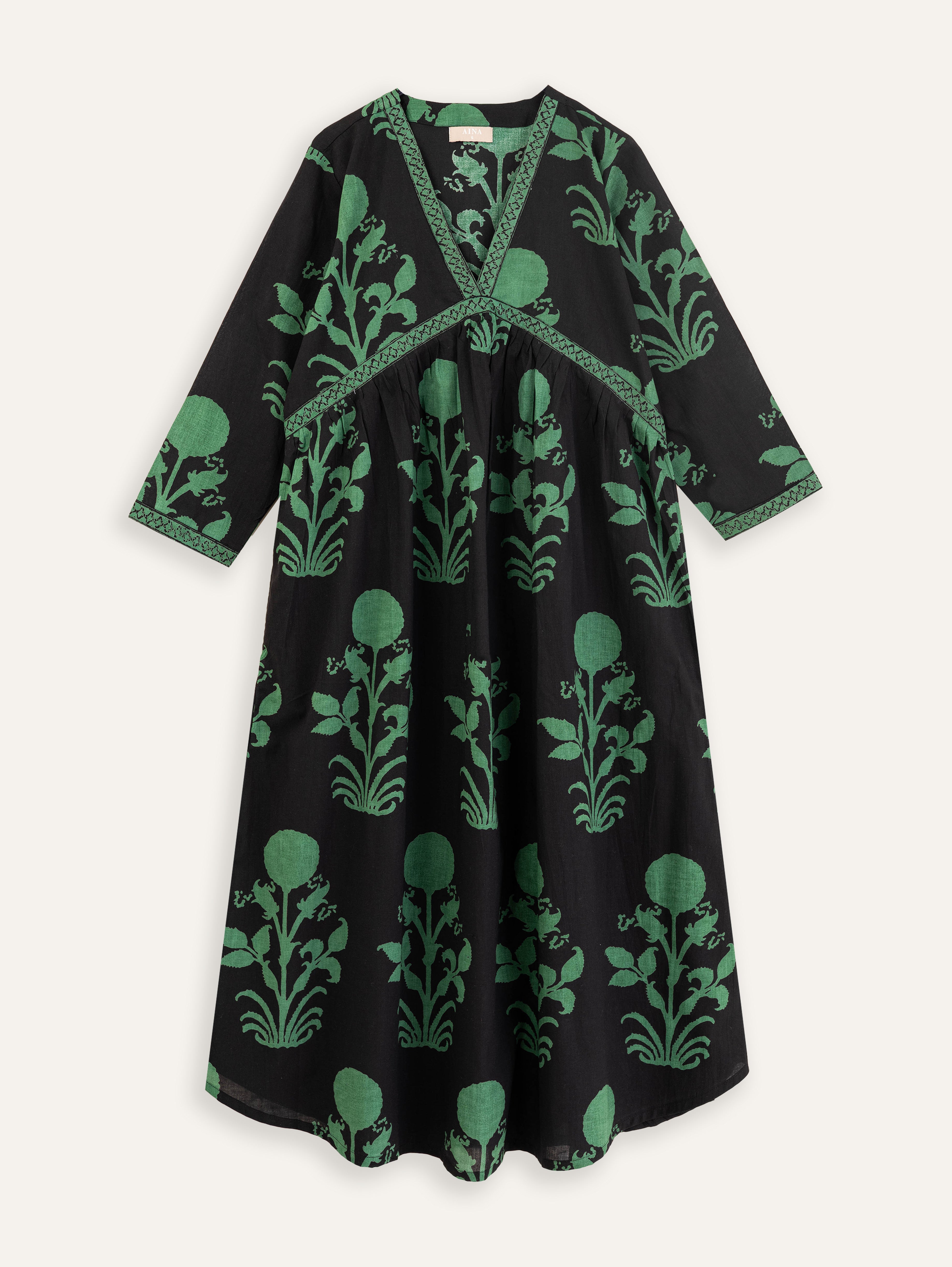 Rayha Cotton Block Printed A Line Kurta