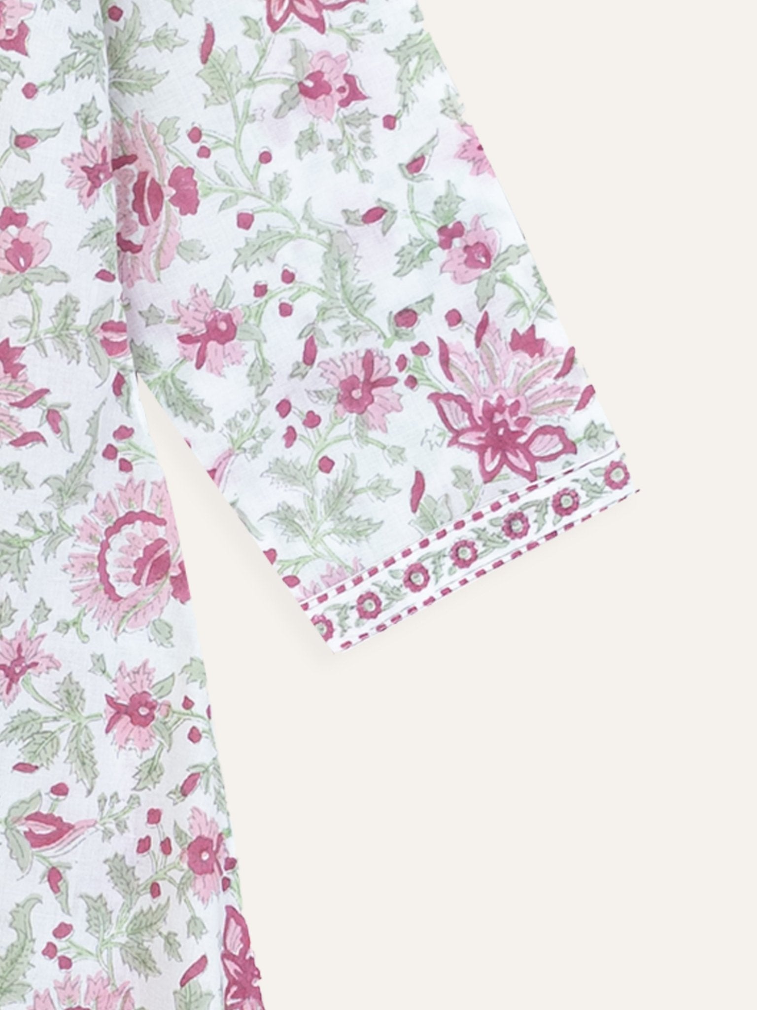 Vinika Cotton Block Printed A - Line Kurta - AINA