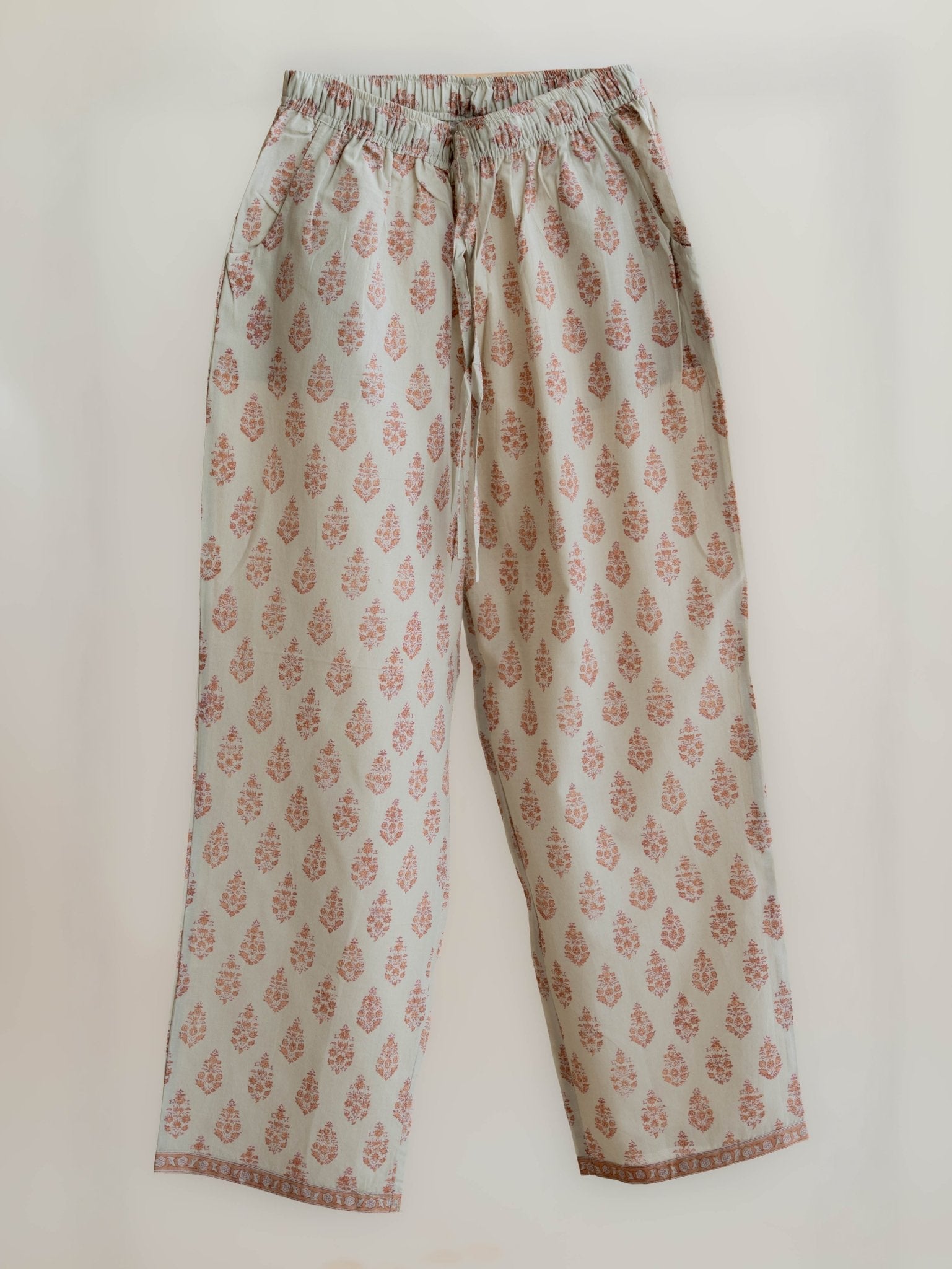 Vinya Cotton Block Printed A - Line Suit Set - AINA