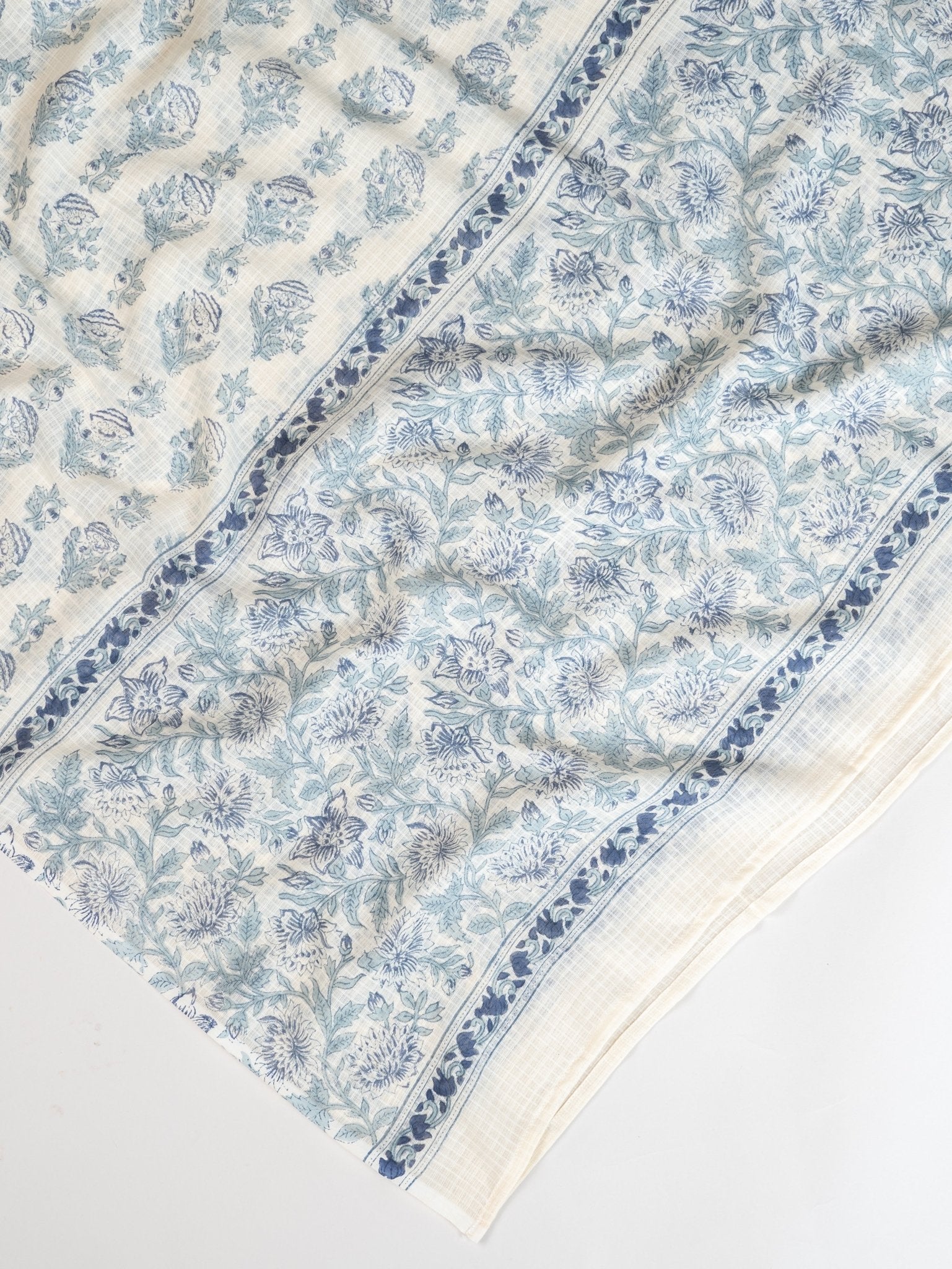 Wafa Kota Doria Block Printed Dupatta - AINA