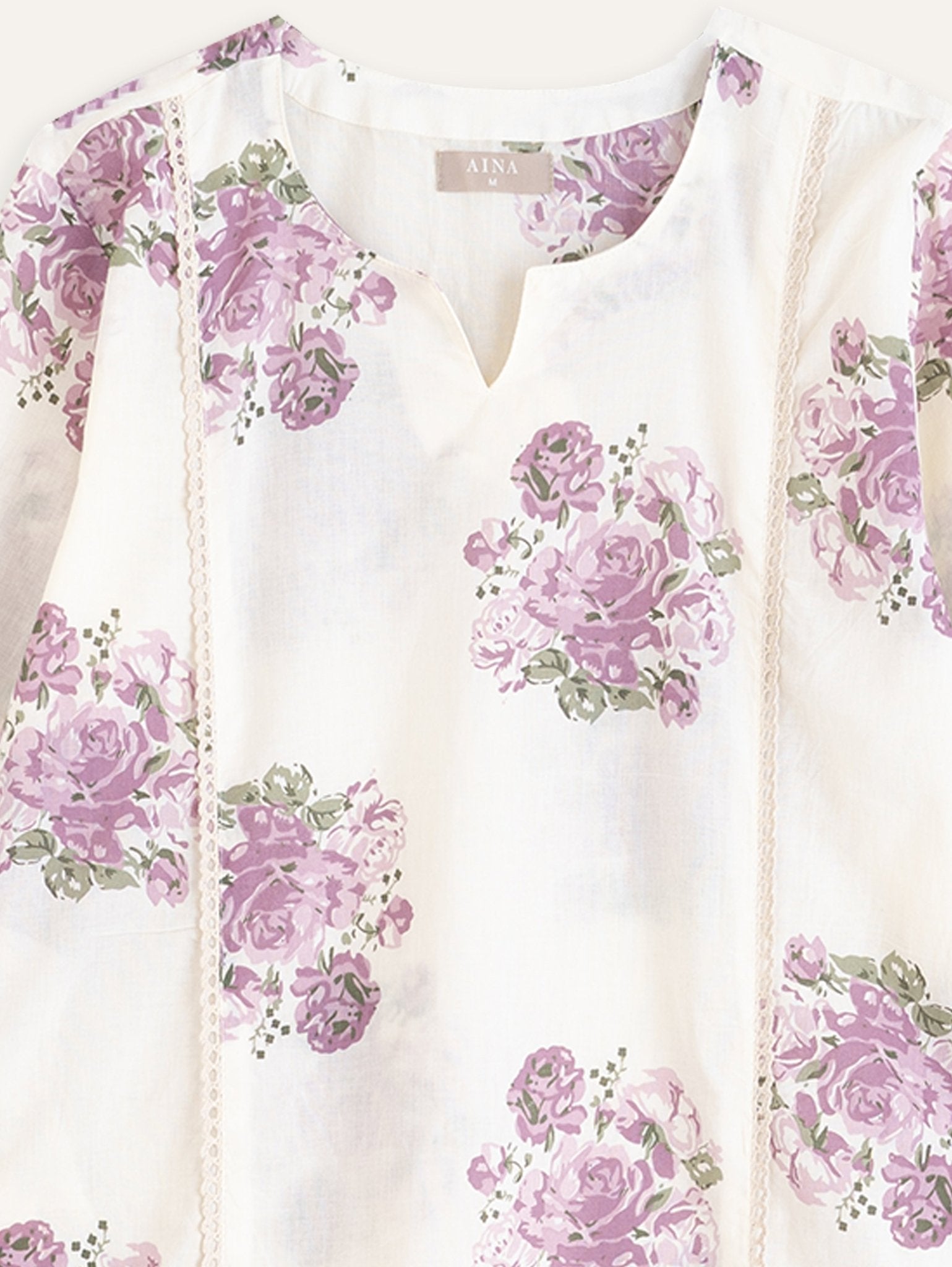 Wazhma Cotton Printed Straight Kurta - AINA