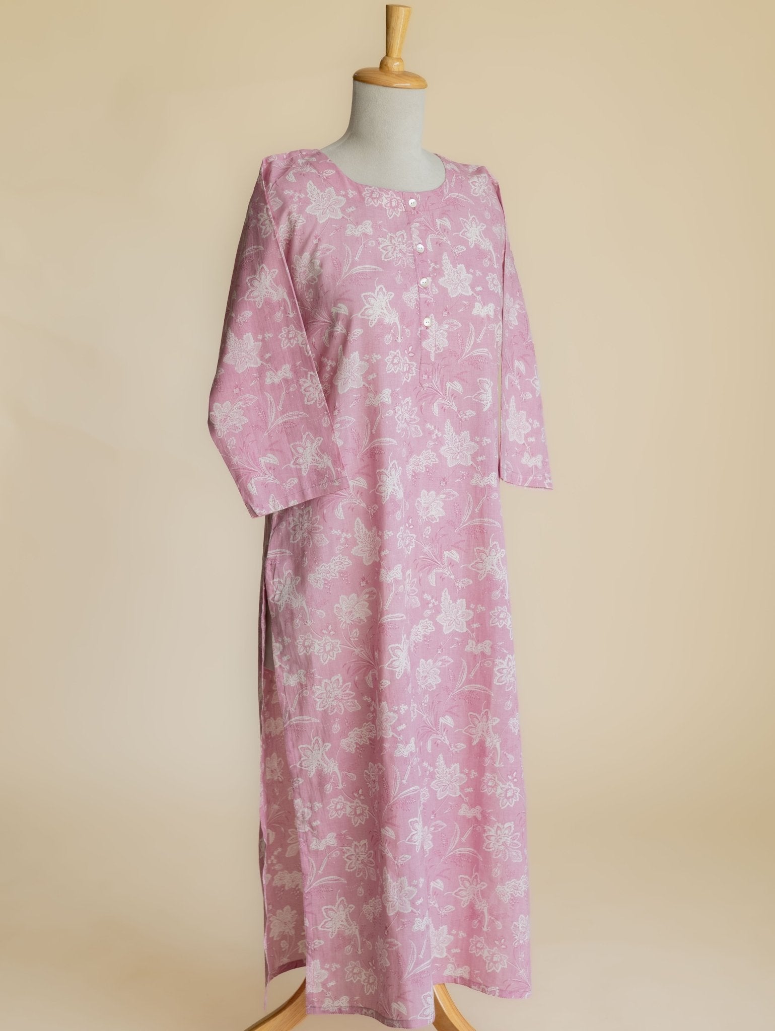 Yahiya Cotton Printed Straight Kurta - AINA