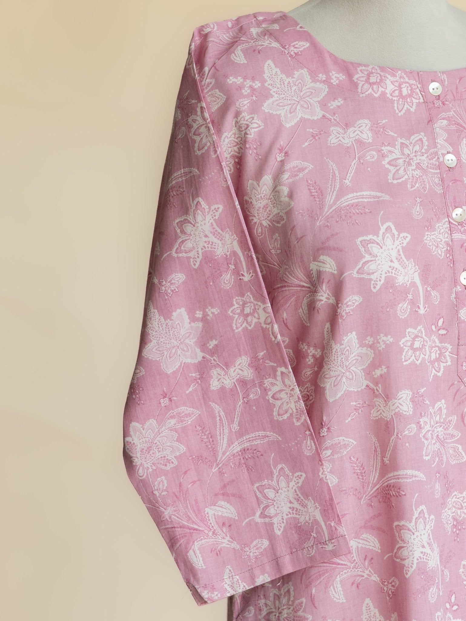 Yahiya Cotton Printed Straight Kurta - AINA