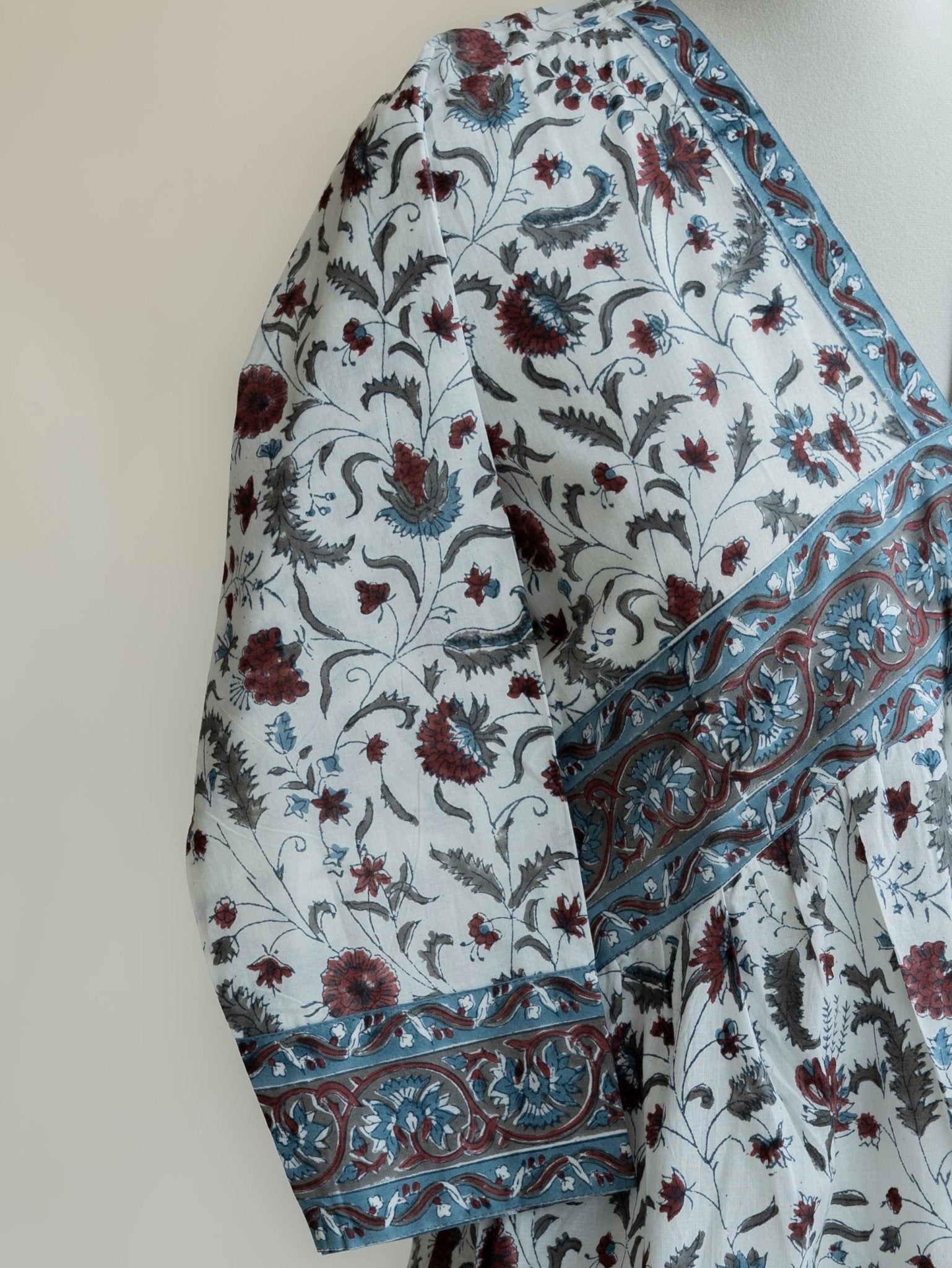 Yalina Cotton Block Printed A Line Kurta - AINA