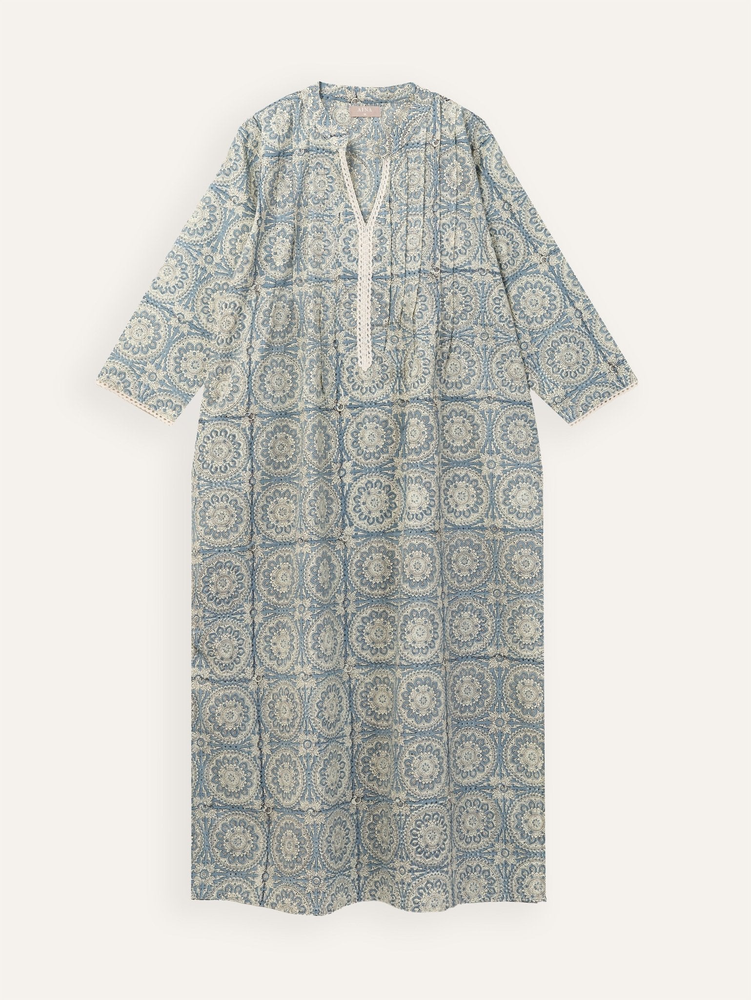 Yashitha Cotton Block Printed A - Line Kurta - AINA