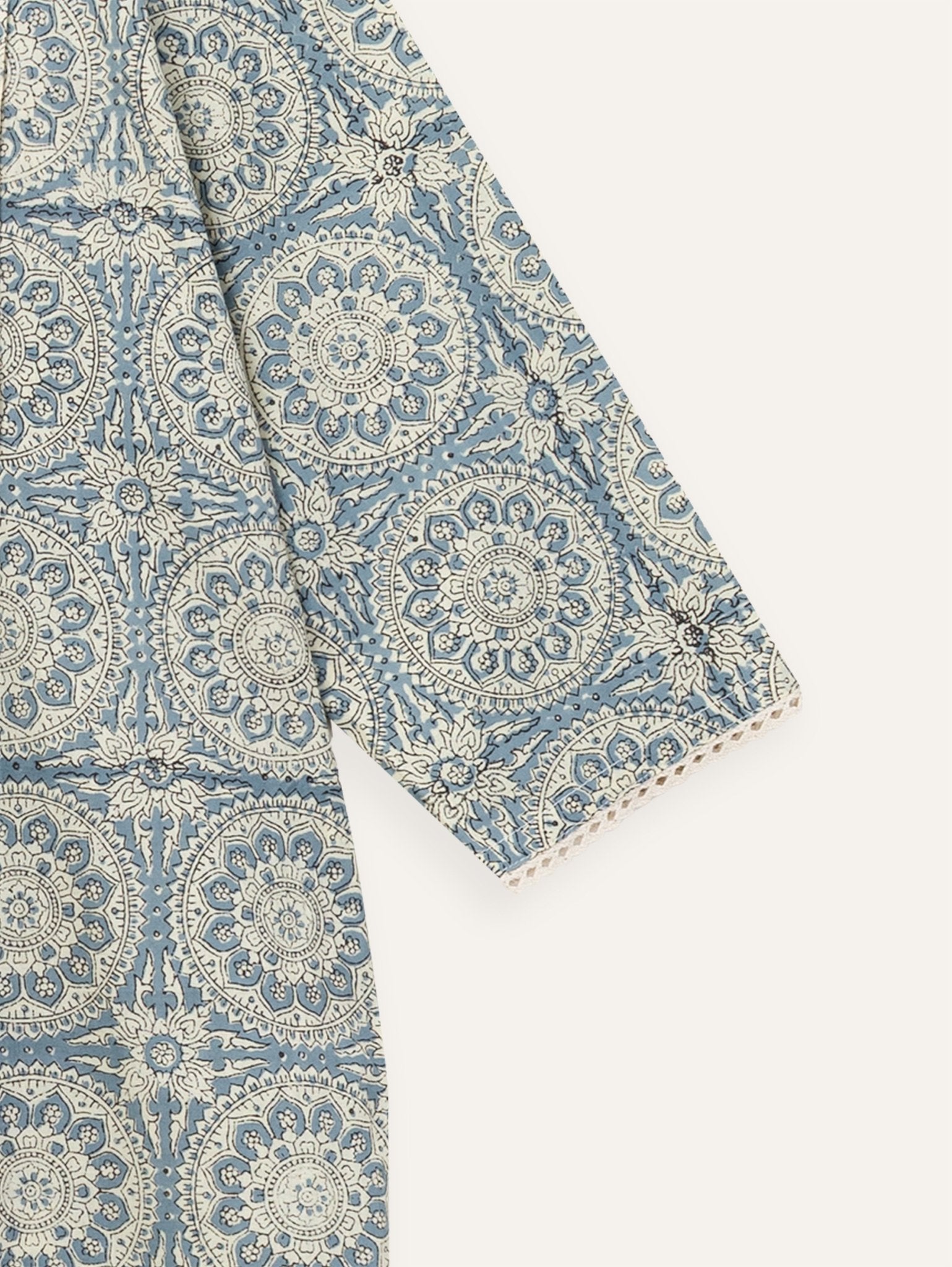 Yashitha Cotton Block Printed A - Line Kurta - AINA