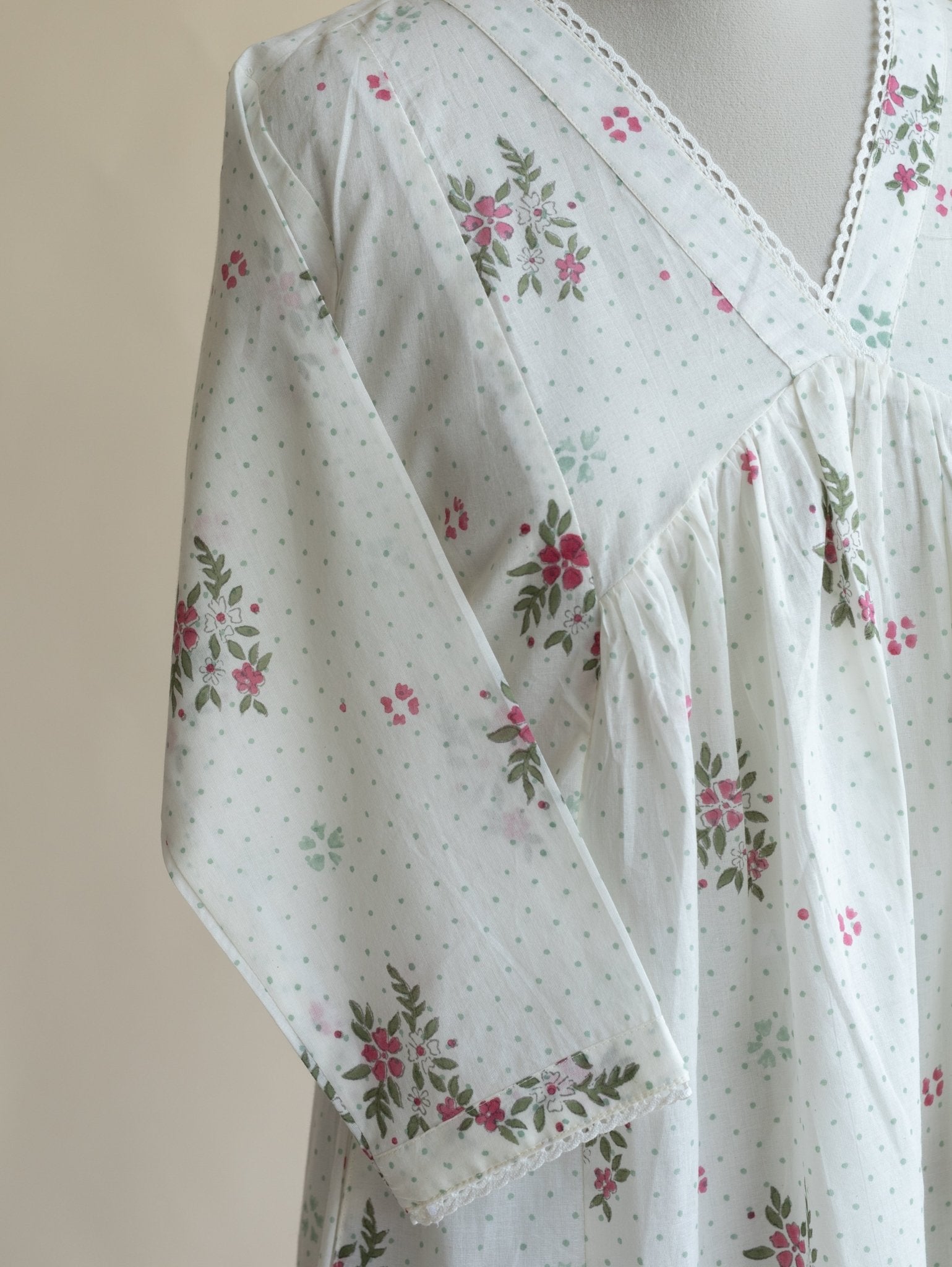 Yuvika Cotton Block Printed A - Line Kurta - AINA