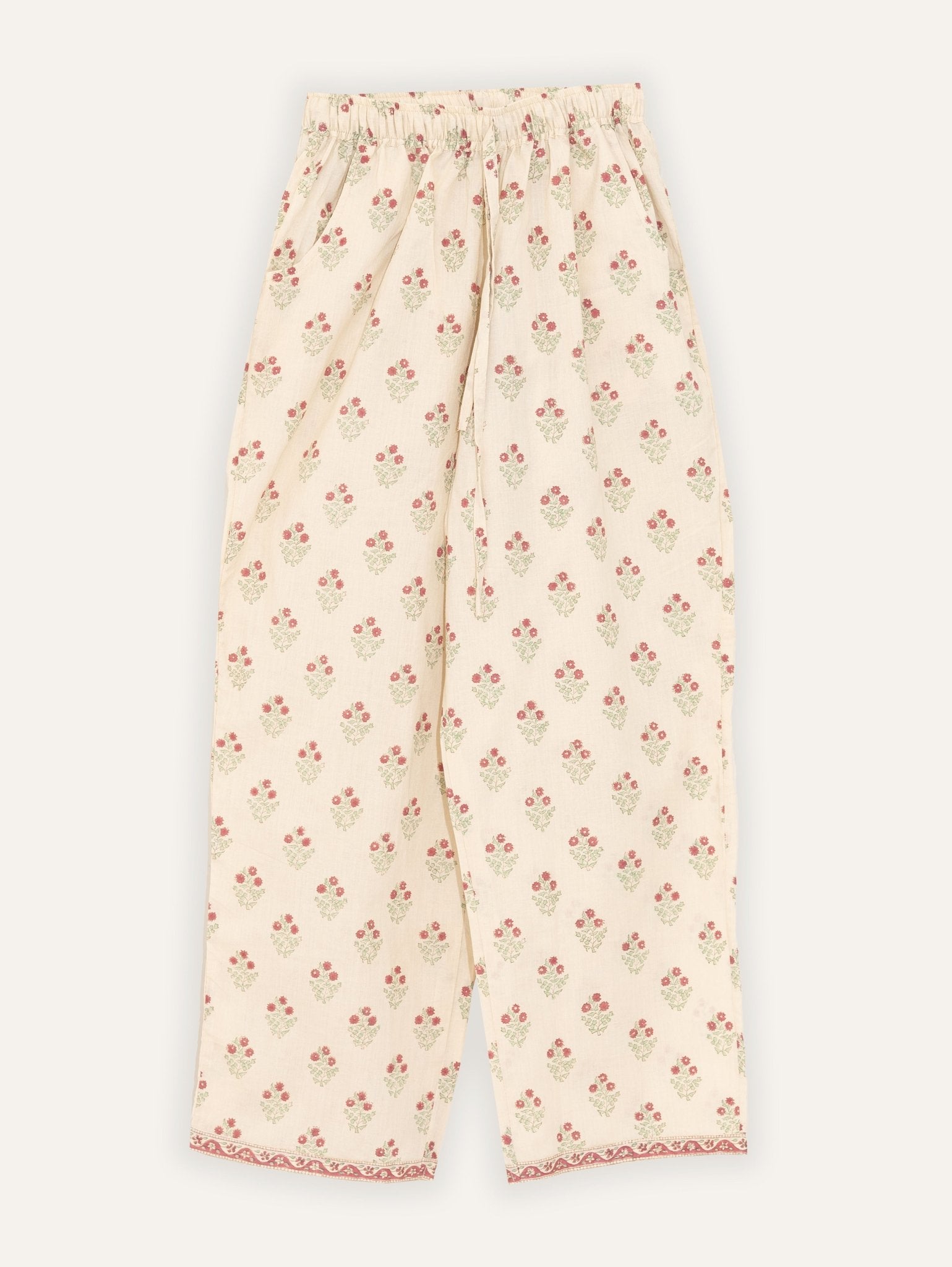 Zakiah Cotton Block Printed A - Line Suit Set - AINA