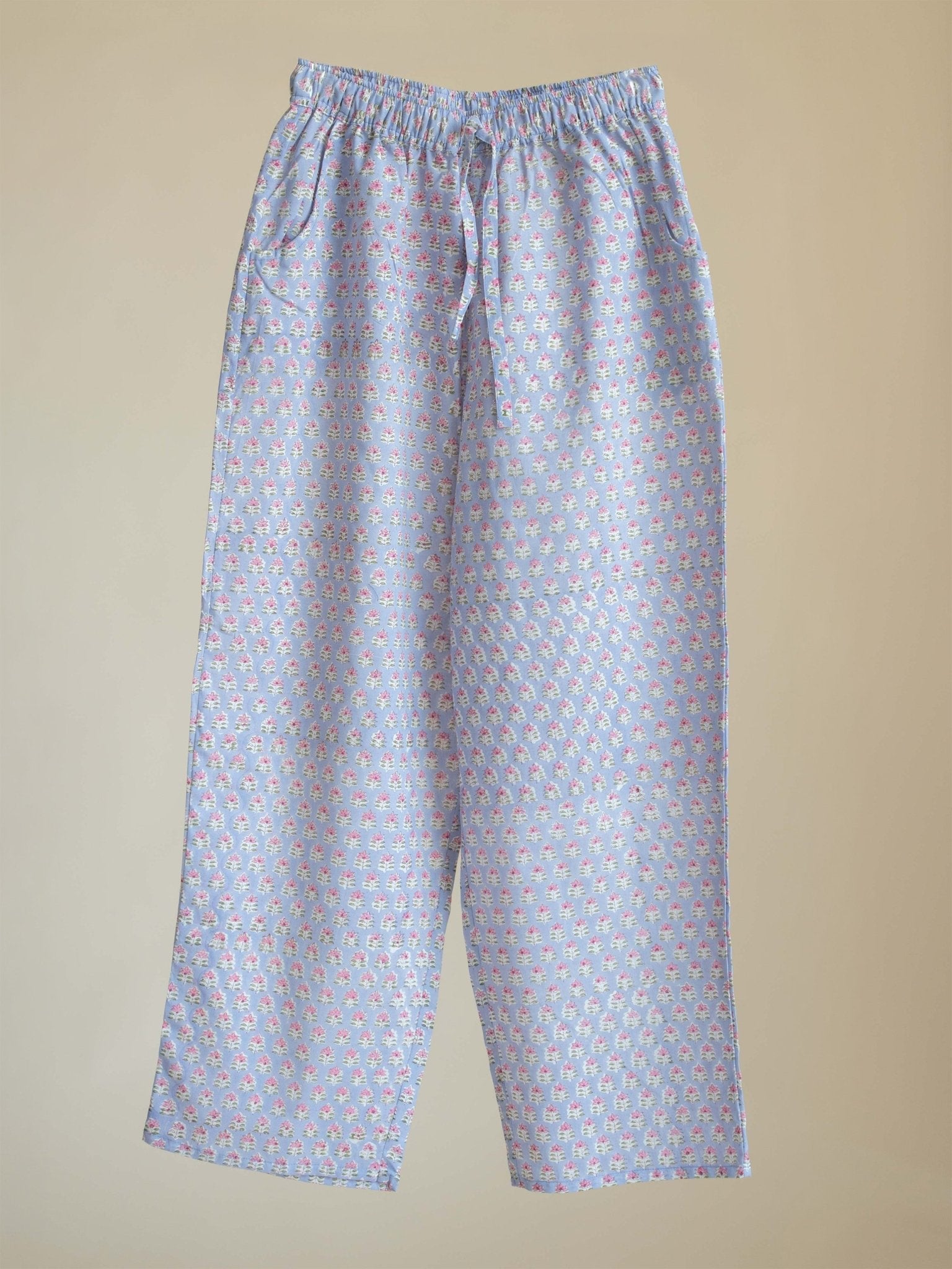 Zanha Cotton Block Printed A - Line Suit Set - AINA