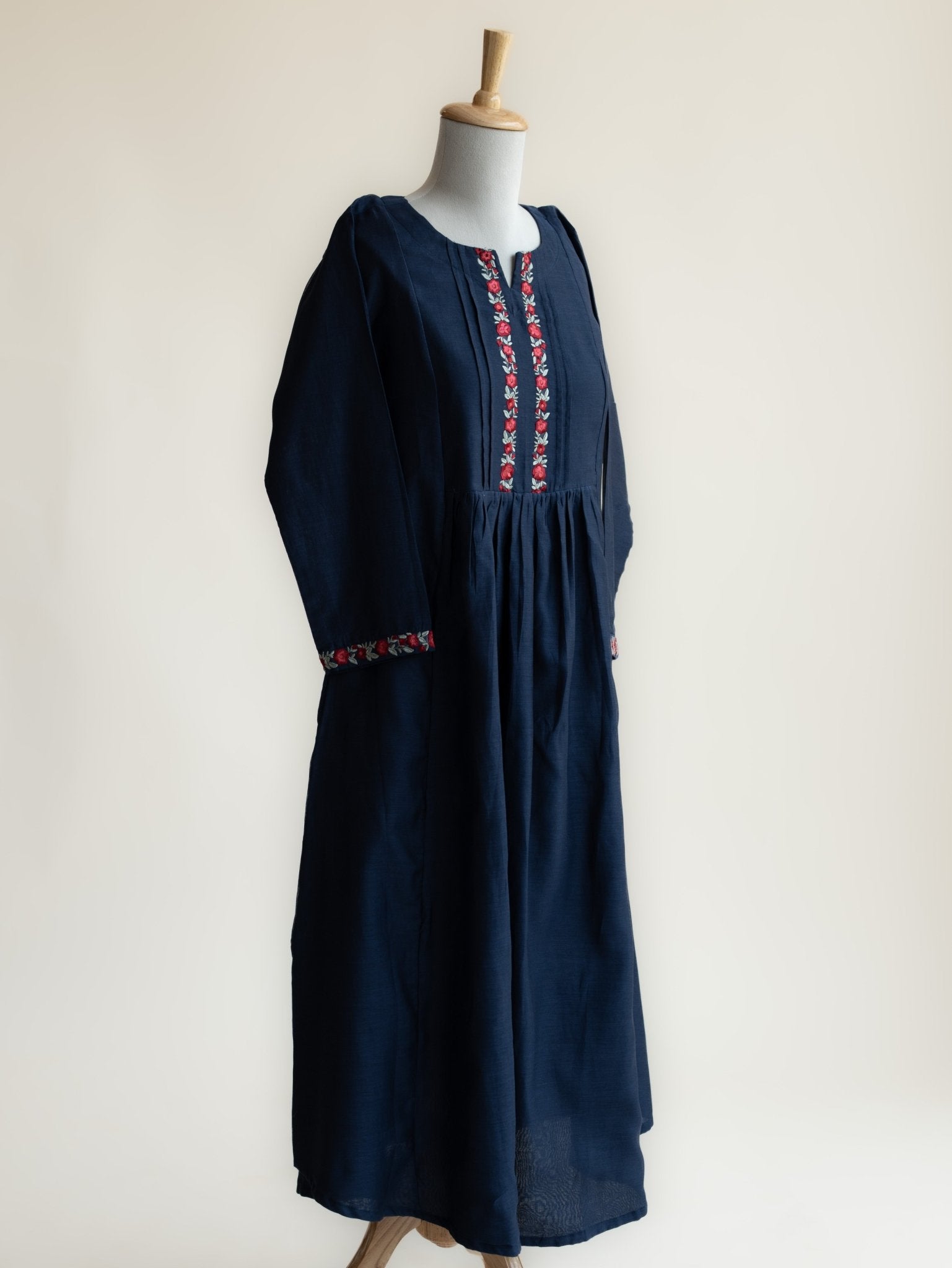 Zareena Chanderi Embroidered A - Line Suit Set - AINA