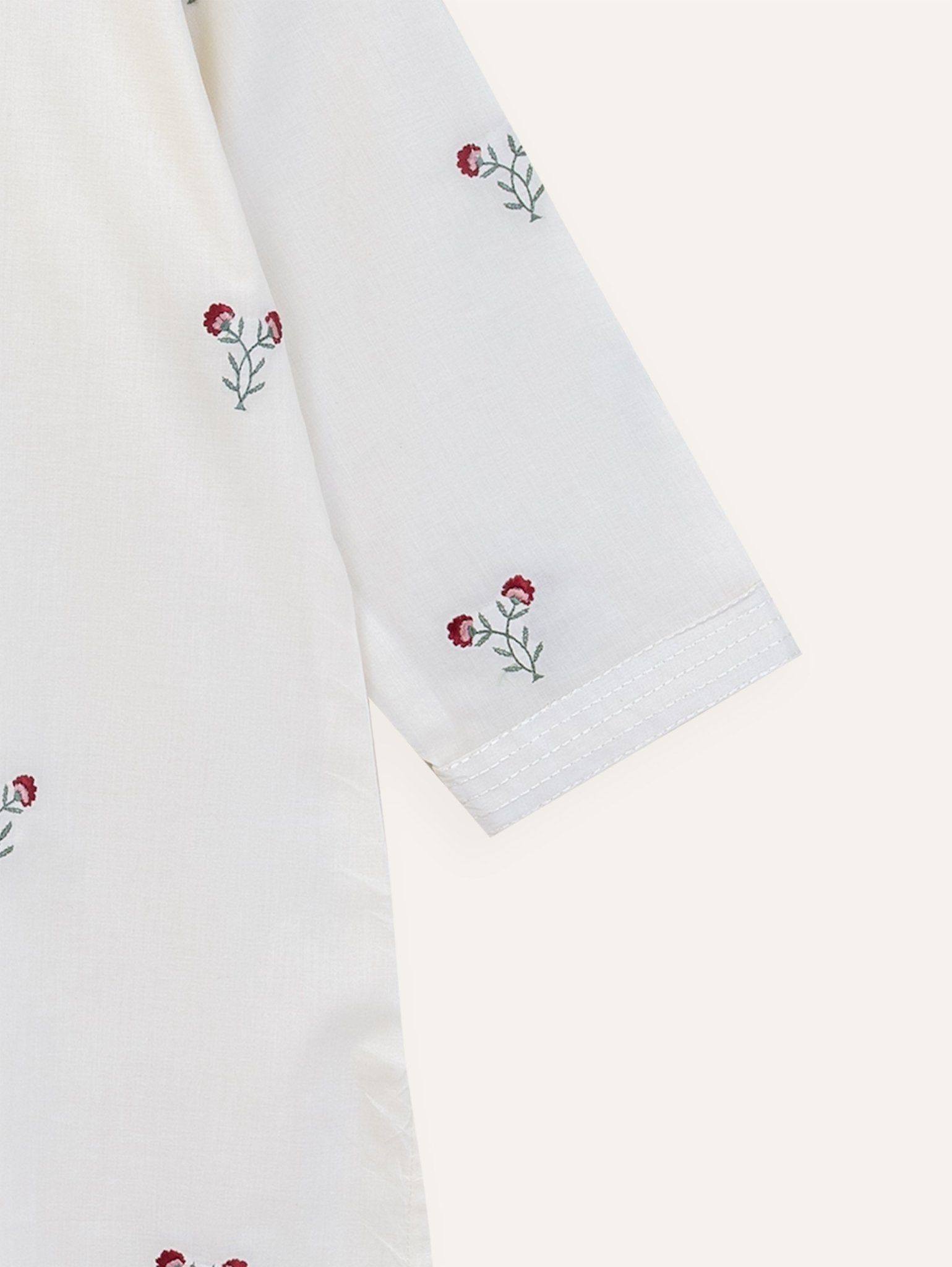 Zayana Cotton Embroidered Straight Kurta - AINA