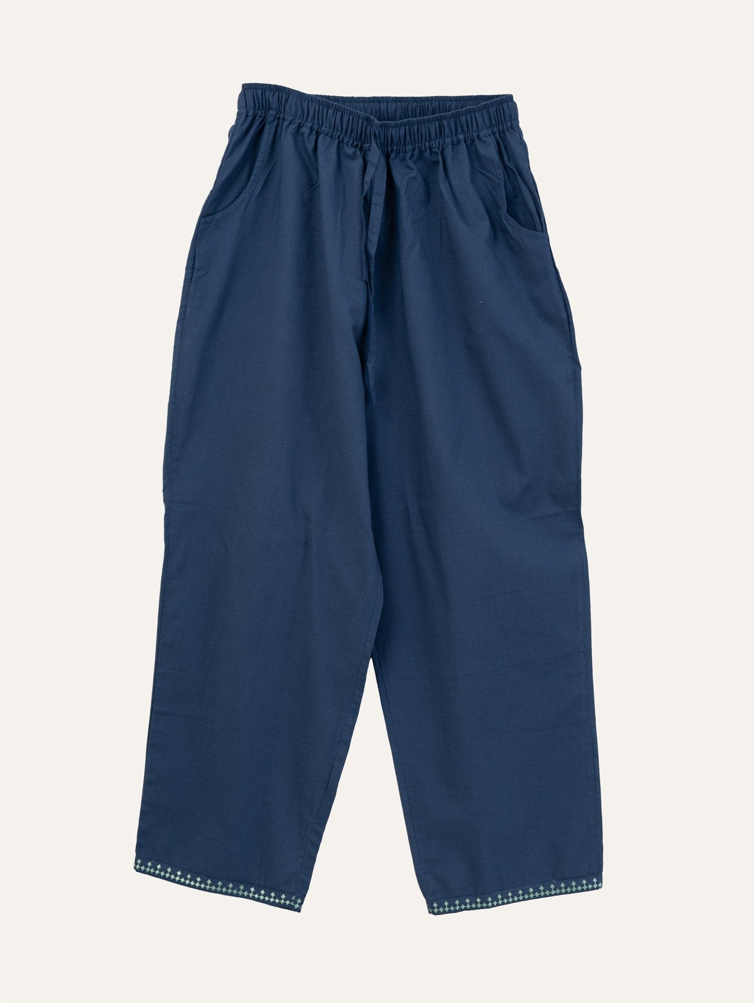 Zeba Cotton Embroidered Palazzo Pant - AINA