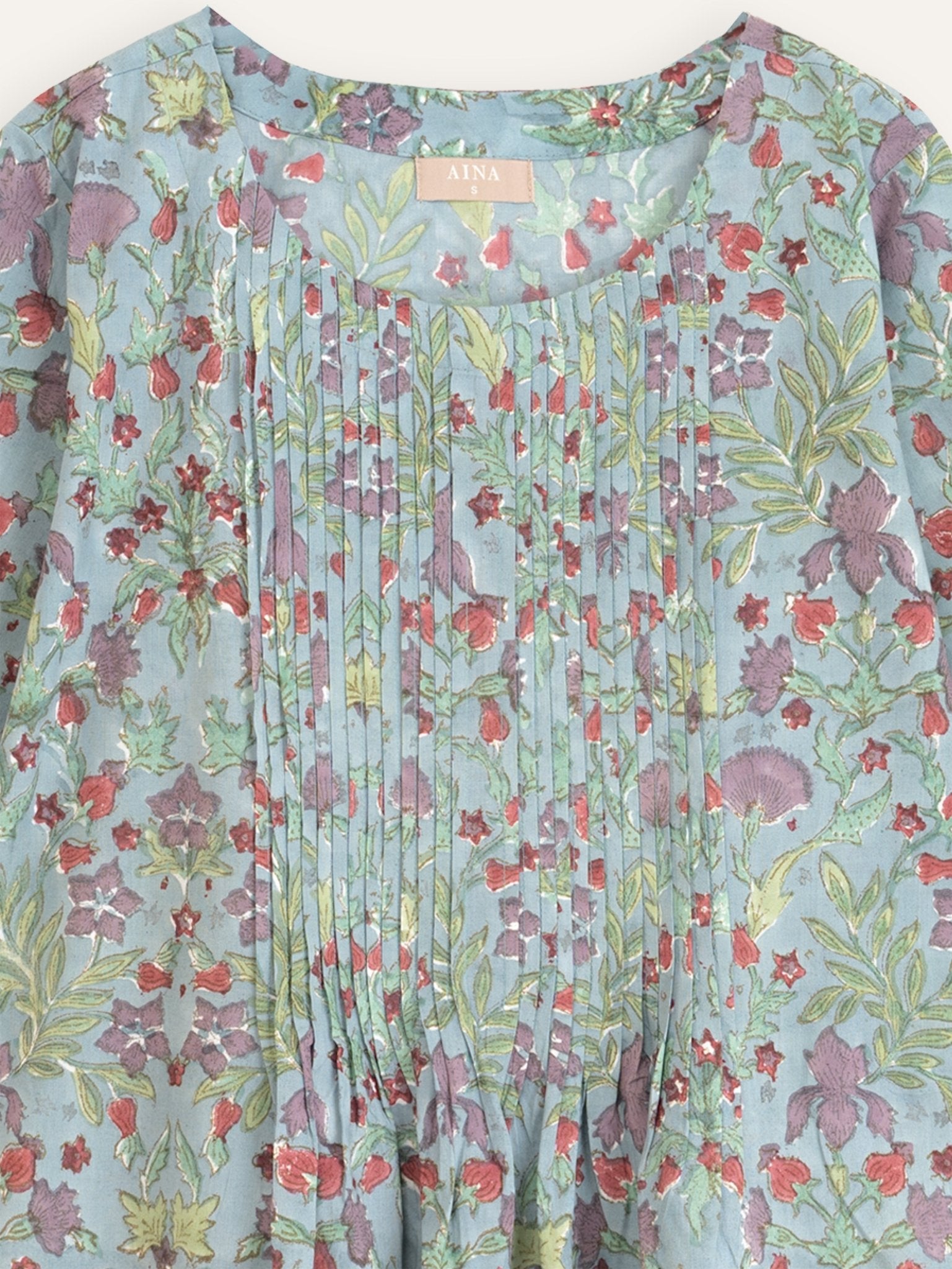 Zehen Cotton Block Printed A - Line Kurta - AINA