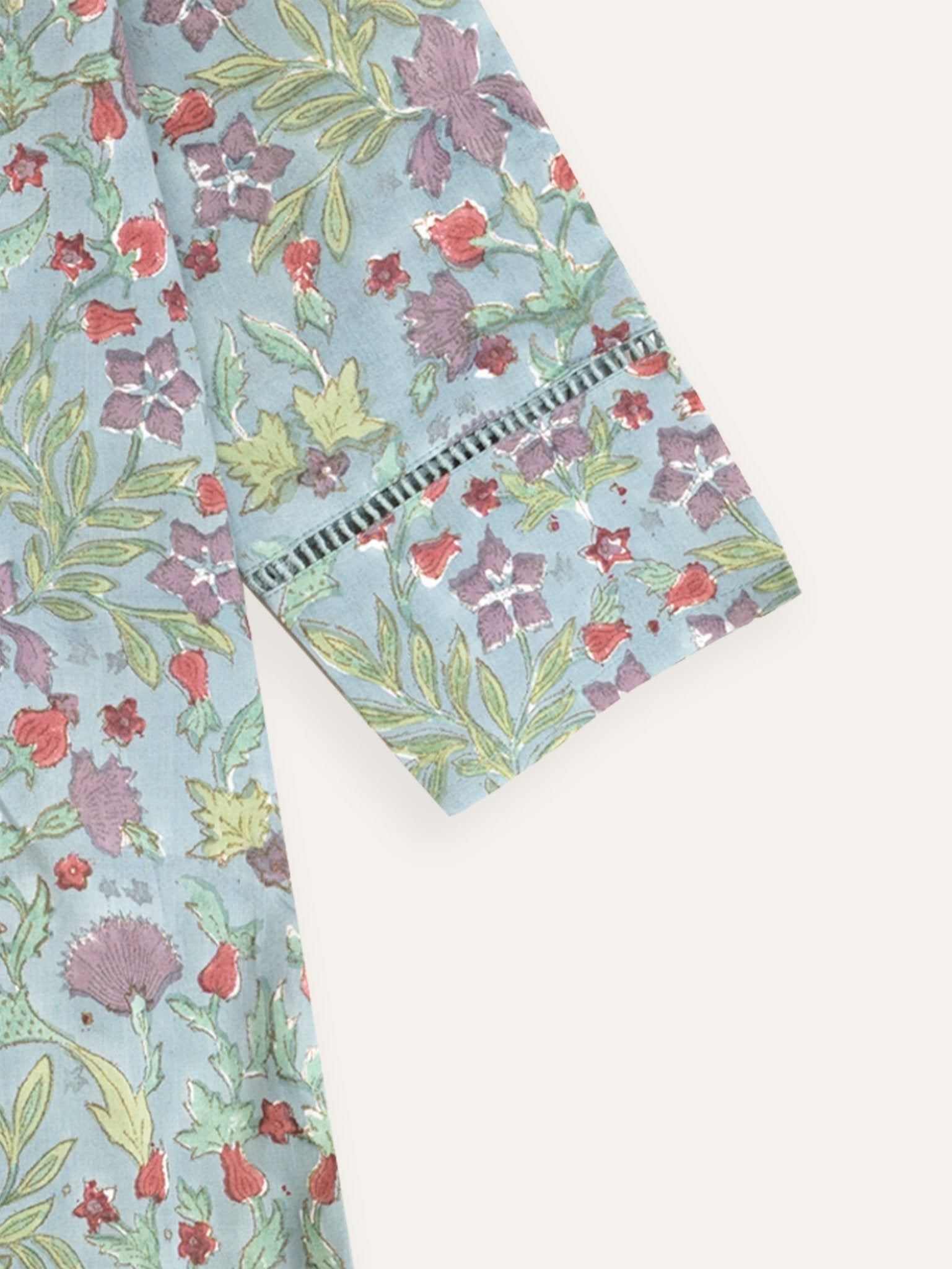 Zehen Cotton Block Printed A - Line Kurta - AINA