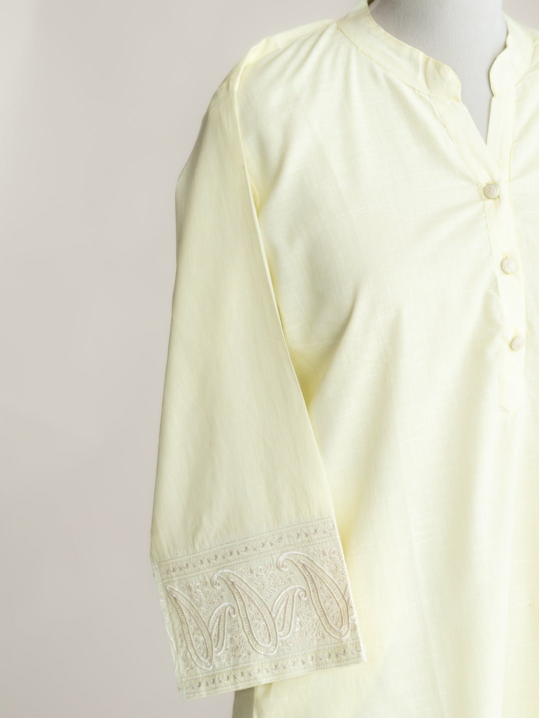 Zia Cotton Embroidered Straight Kurta - AINA