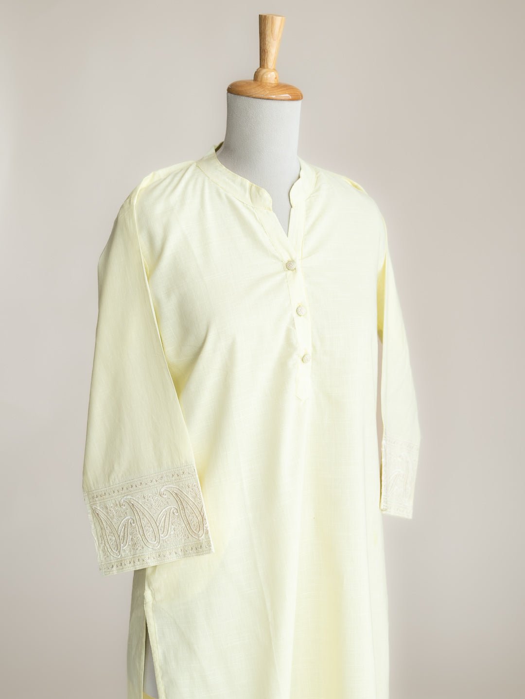 Zia Cotton Embroidered Straight Kurta - AINA