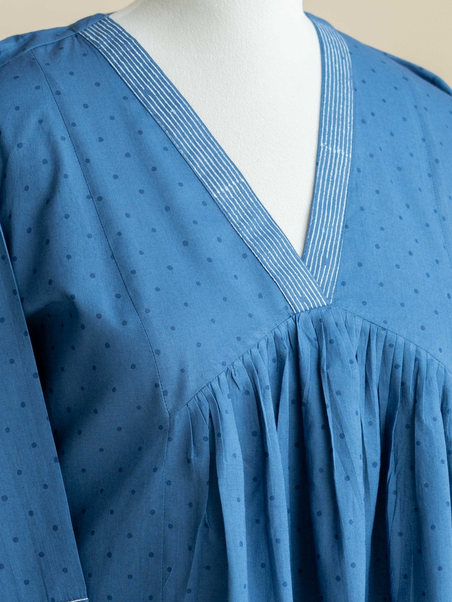 Zimri Cotton Block Printed A-Line Kurta - AINA
