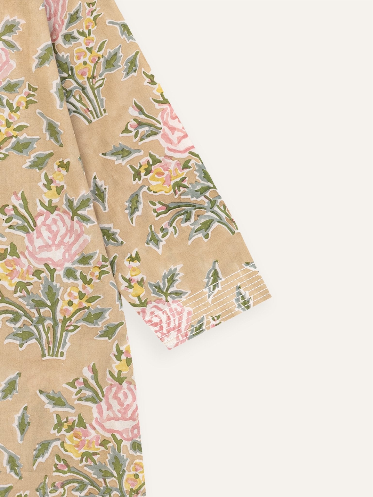 Ziniya Cotton Block Printed Straight Kurta - AINA