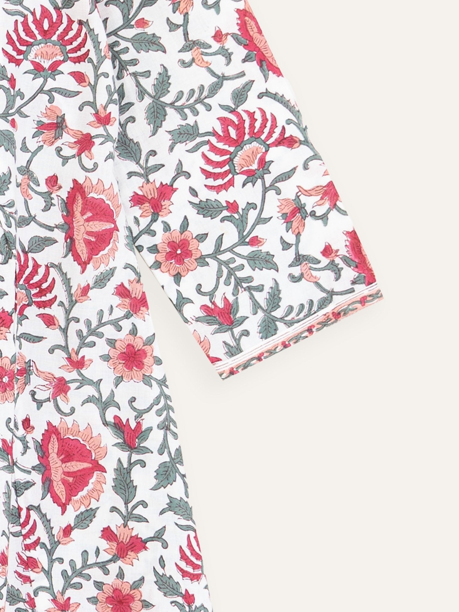 Zyra Cotton Block Printed A - Line Kurta - AINA