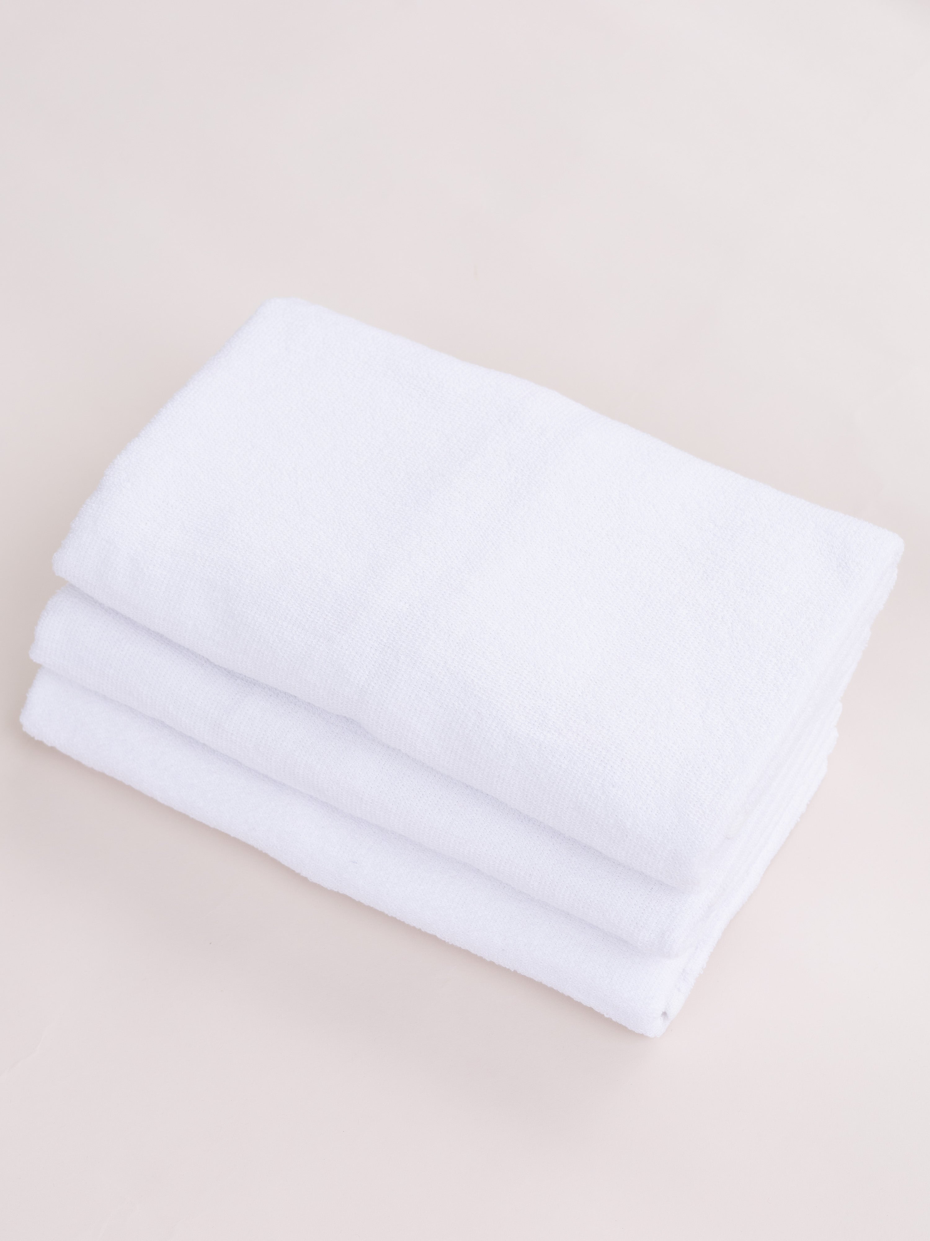 Cotton Terry Bath Towels - Set of 3