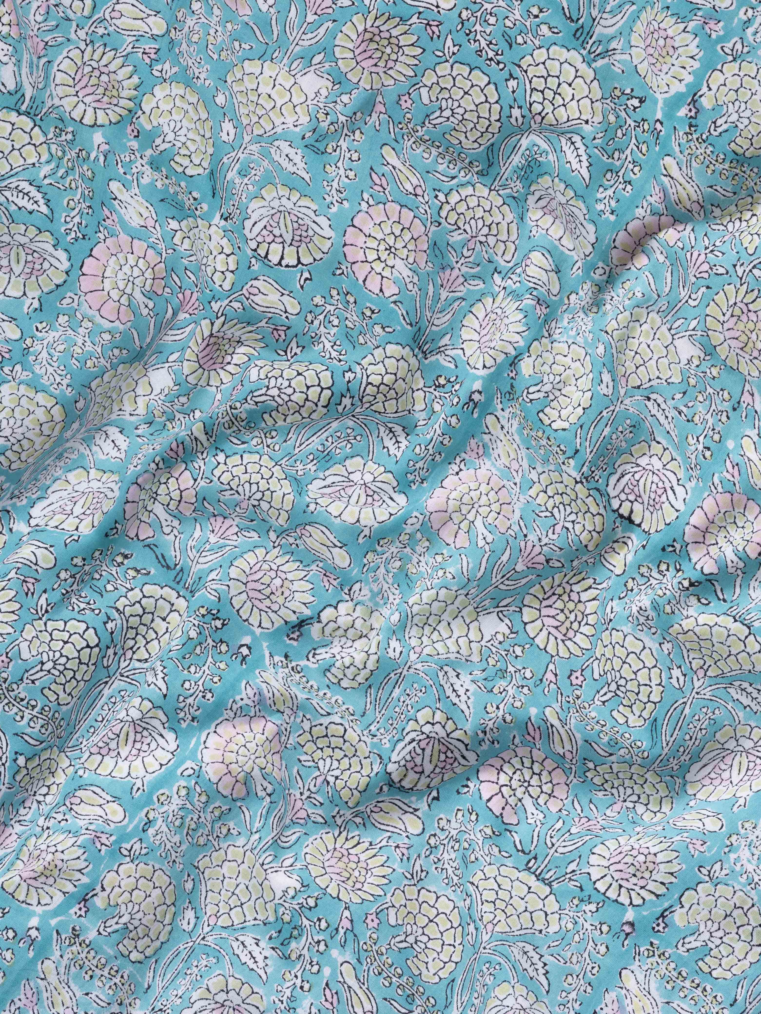 Cotton Hand Block Printed Fabric