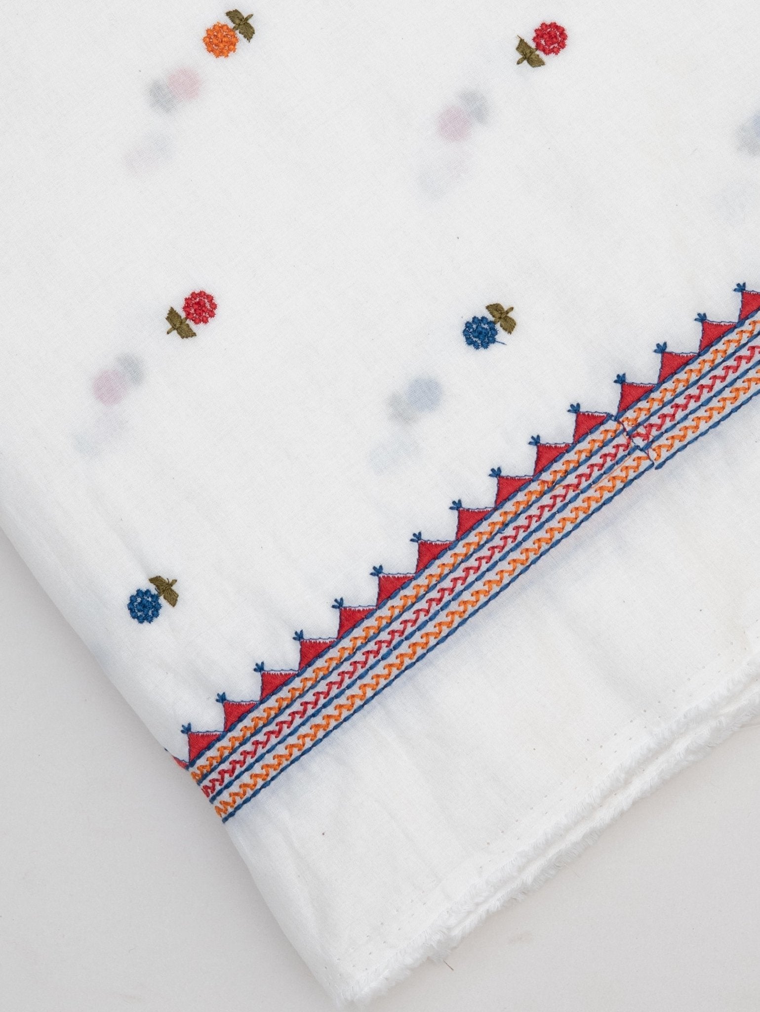 Cotton Embroidered Fabric - AINA