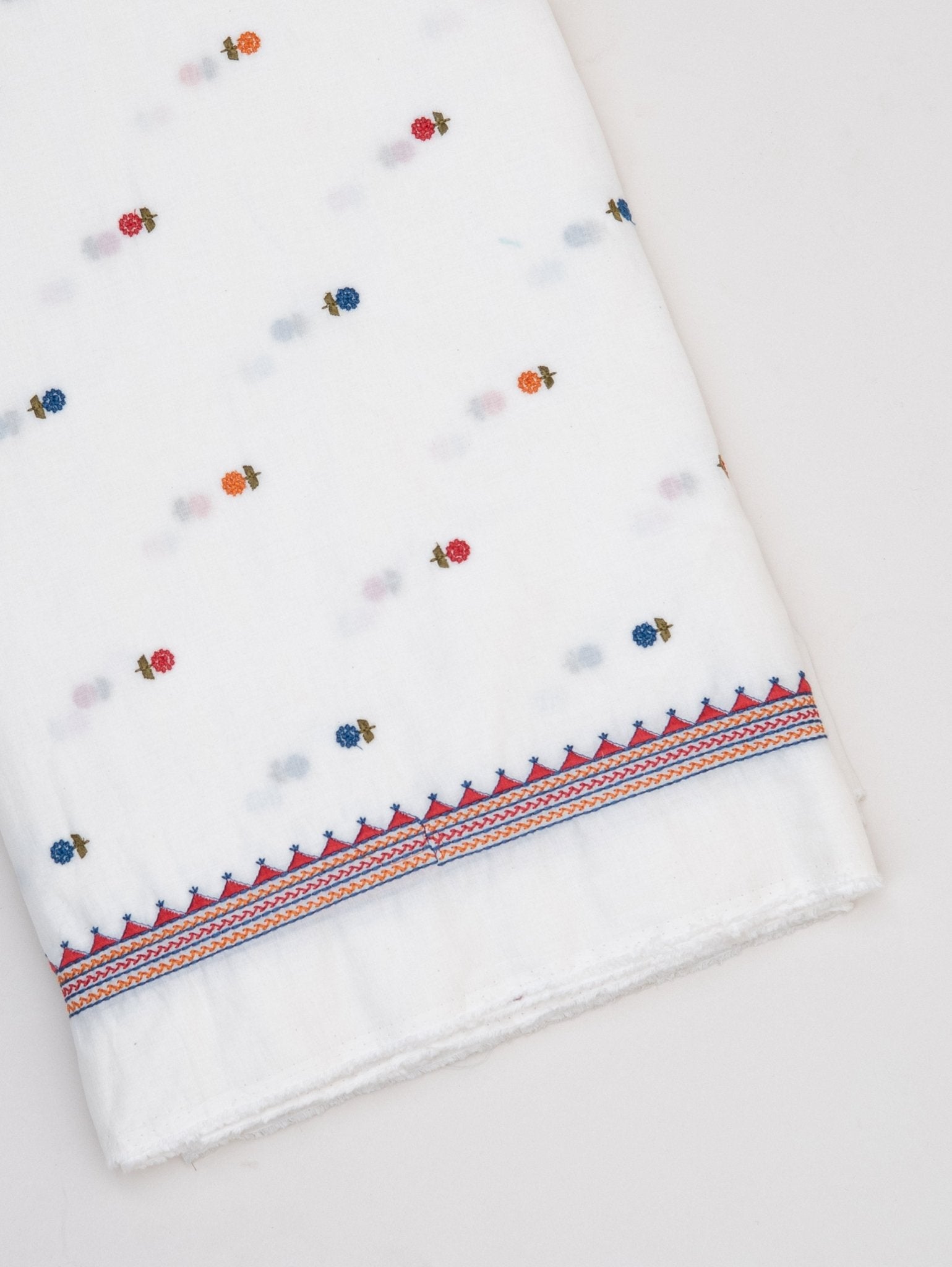 Cotton Embroidered Fabric - AINA