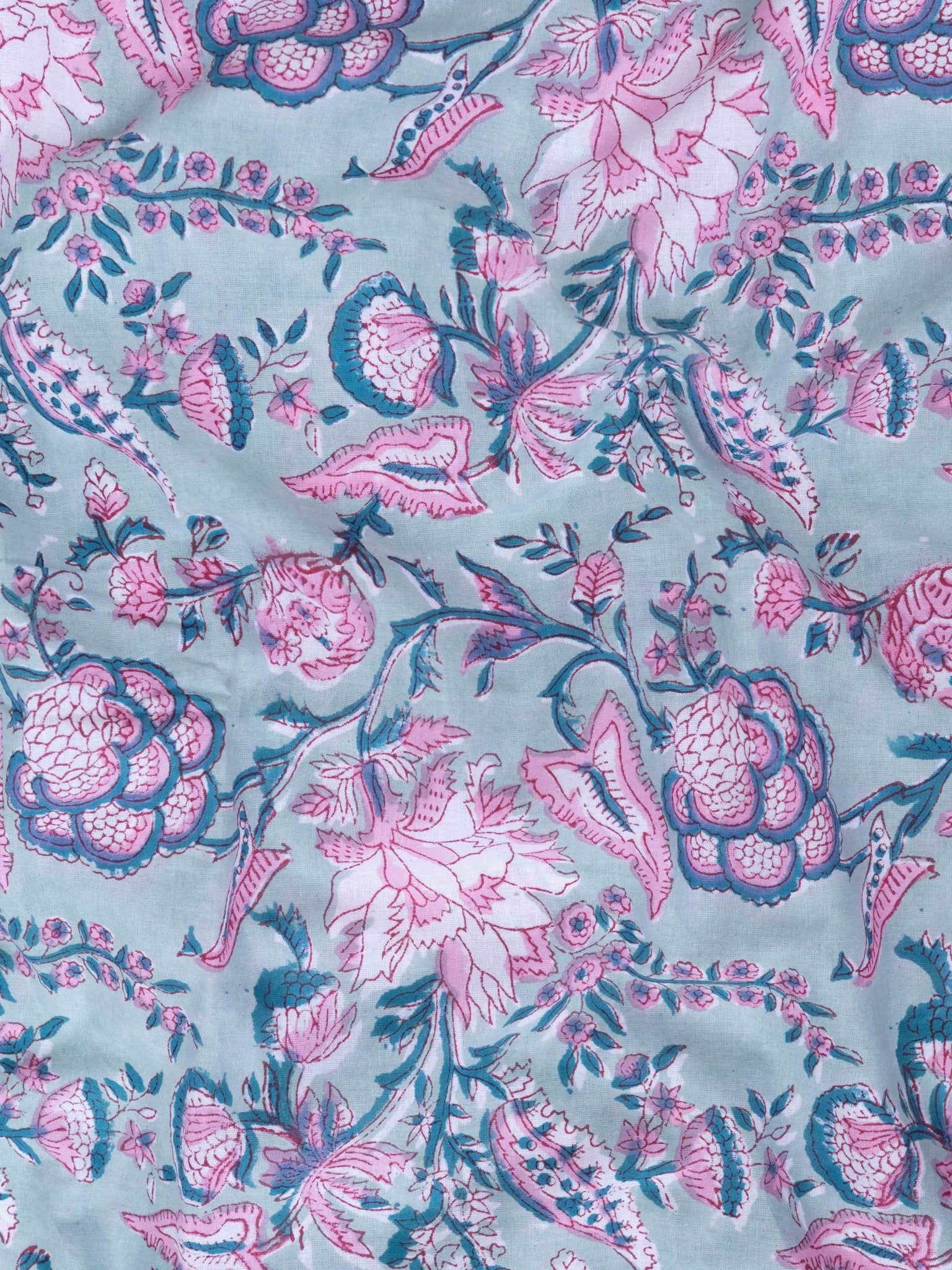 Cotton Hand Block Print Fabric - AINA