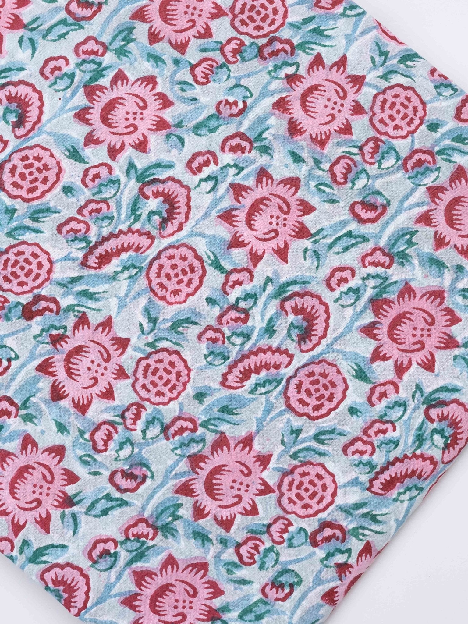 Cotton Hand Block Print Fabric - AINA