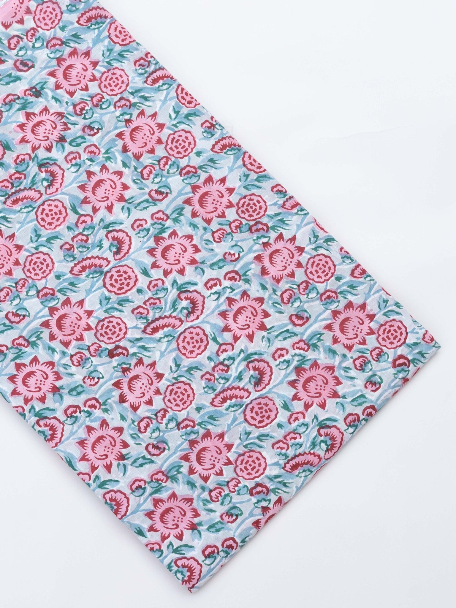 Cotton Hand Block Print Fabric - AINA