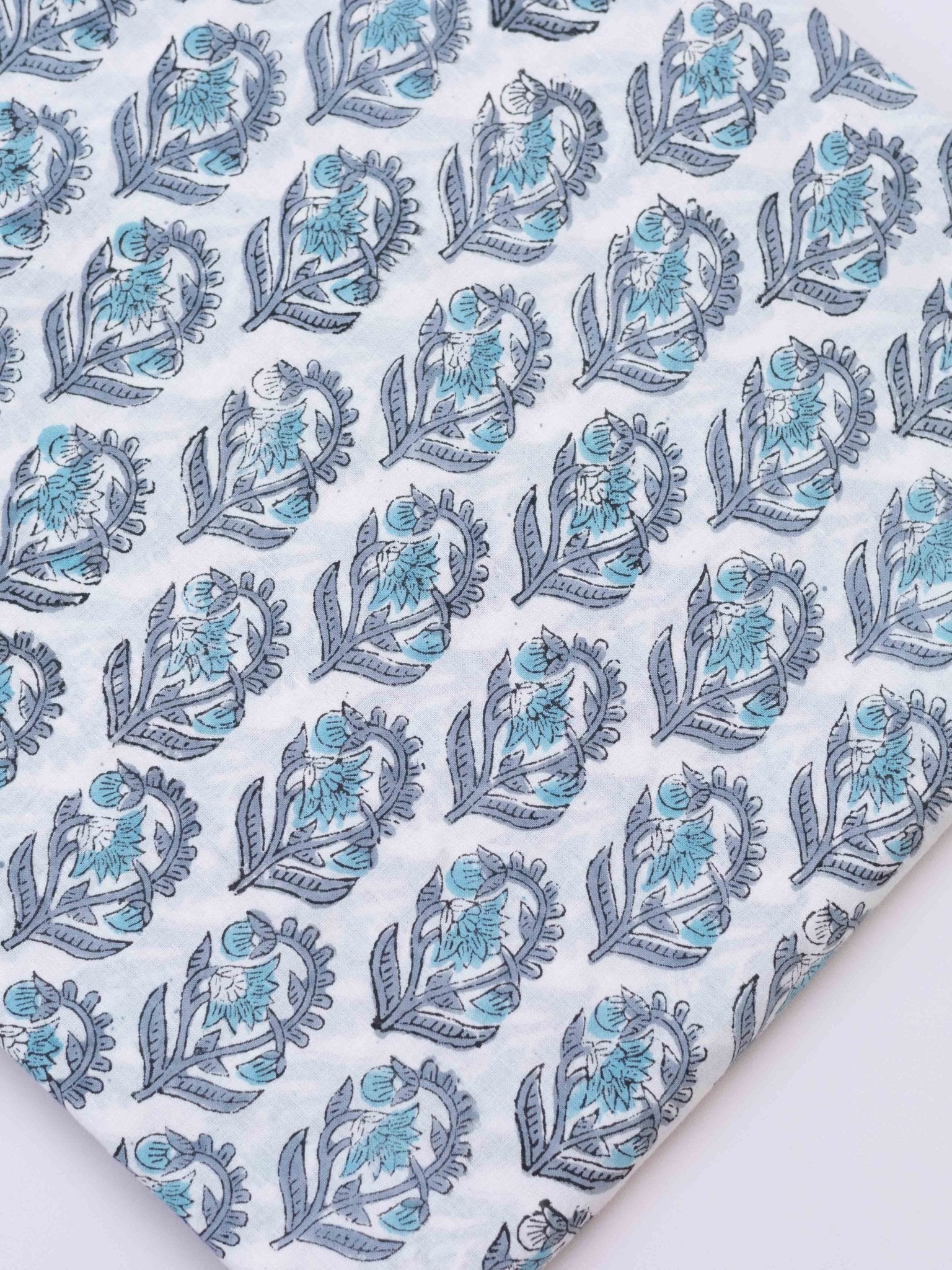 Cotton Hand Block Print Fabric - AINA