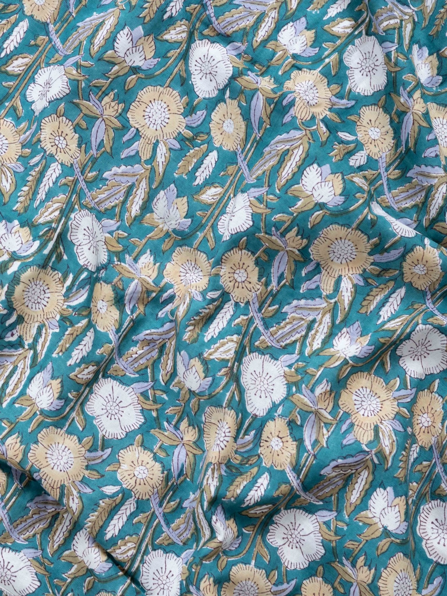 Cotton Hand Block Printed Fabric - AINA