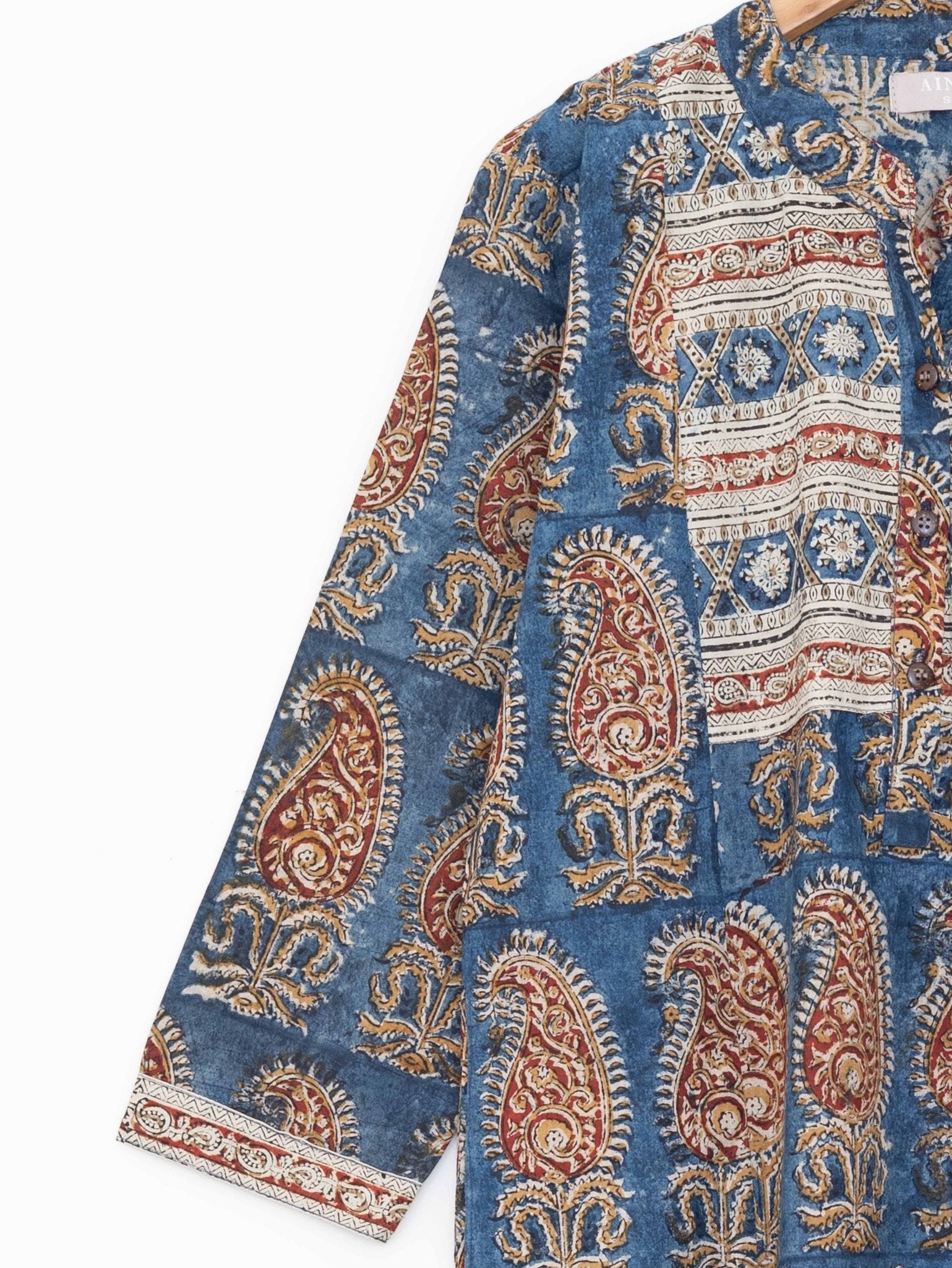 Cotton Kalamkari Block Printed Straight Kurta - AINA