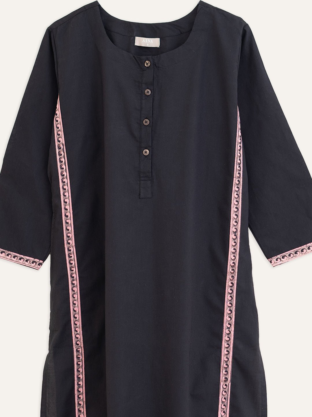 Cotton Plain Straight Kurta - AINA